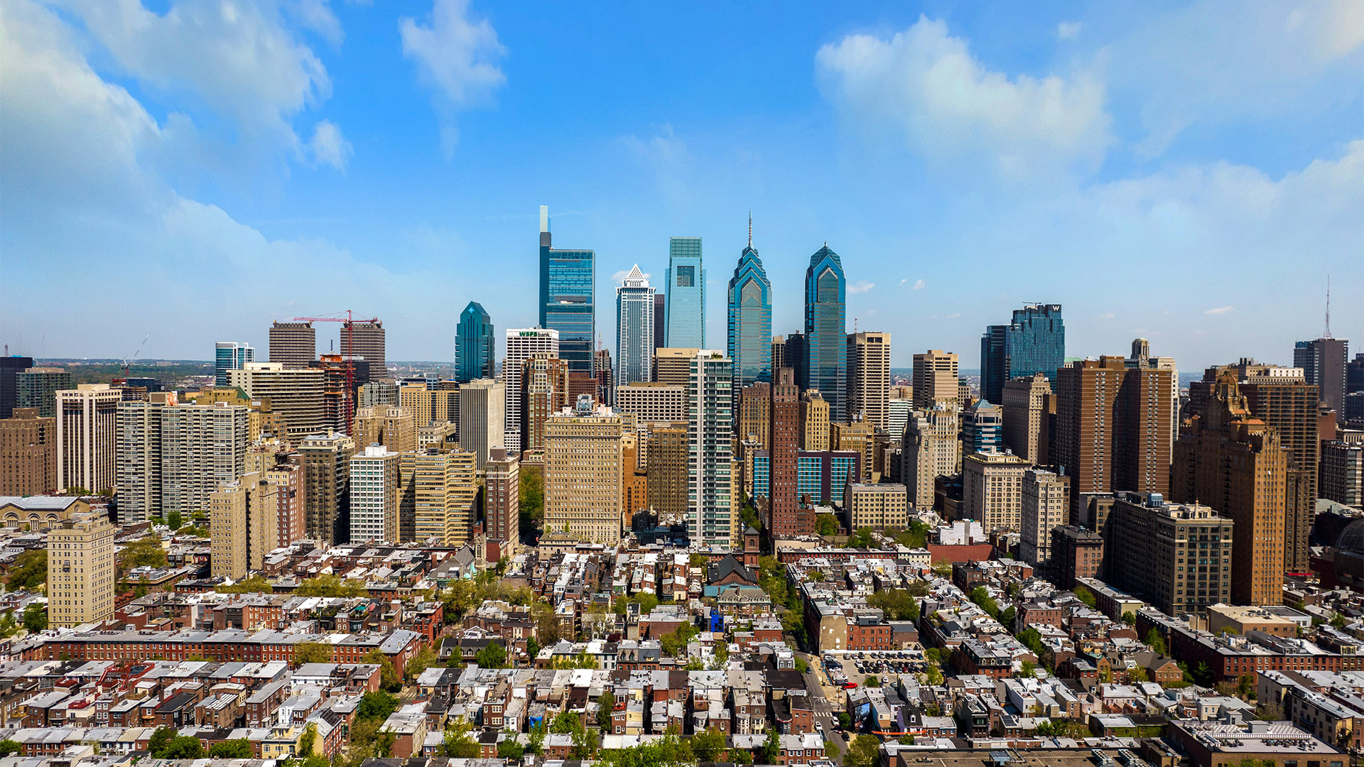 Philly Skyline, Built by Philly, Support for entrepreneurs, 1920x1080 Full HD Desktop