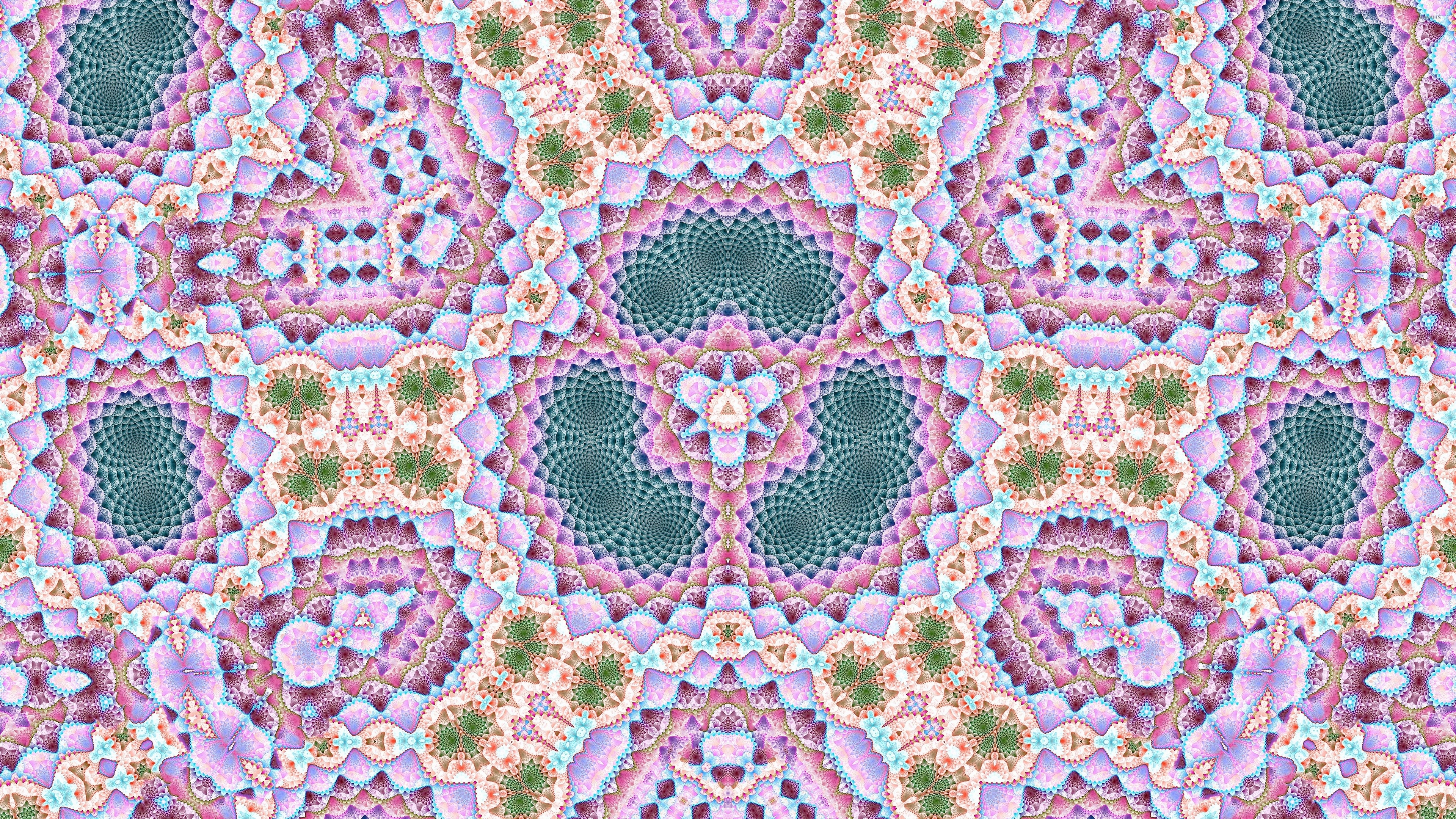 Kaleidoscope, Fractal Wallpaper, 3840x2160 4K Desktop