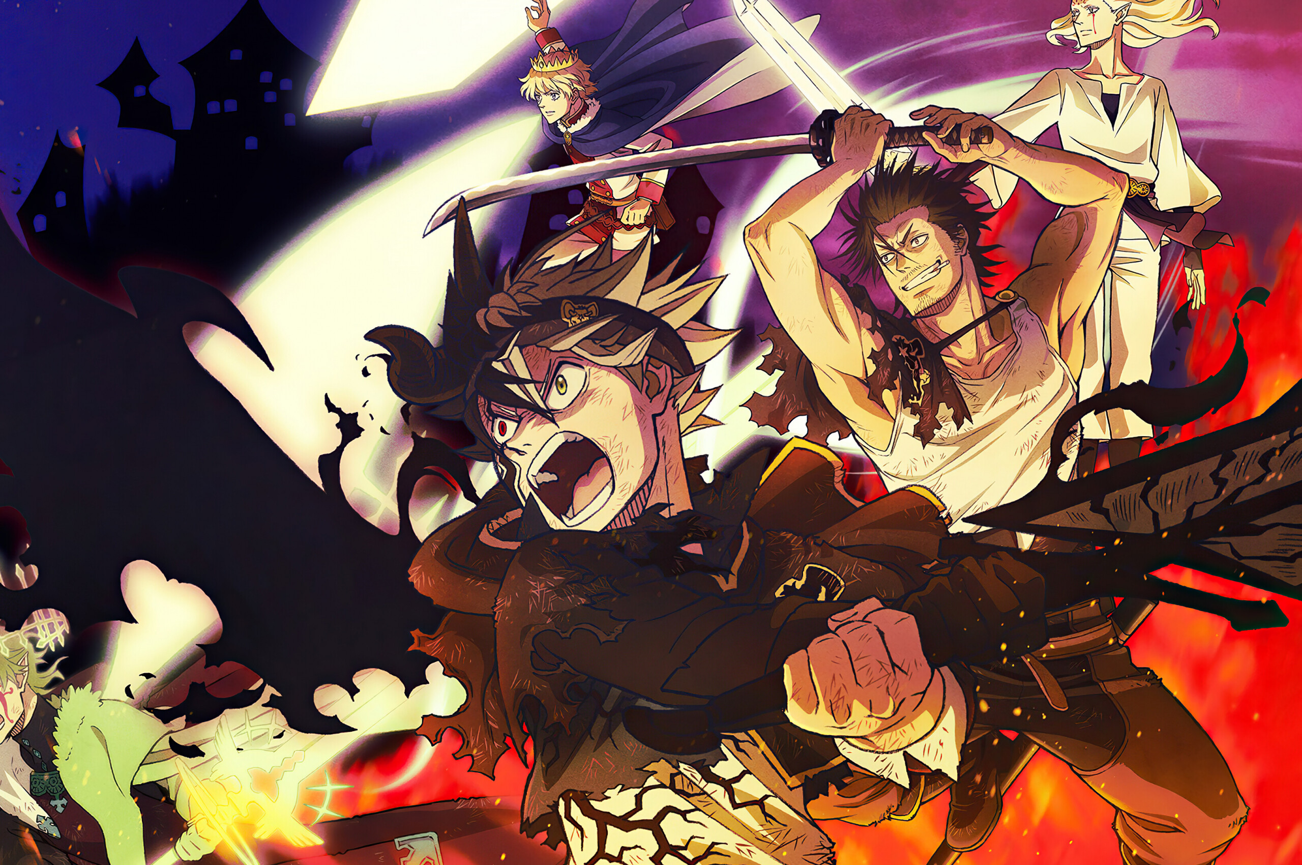 Black Clover anime character, 4K wallpaper download, Vibrant colors, Epic battles, 2560x1700 HD Desktop