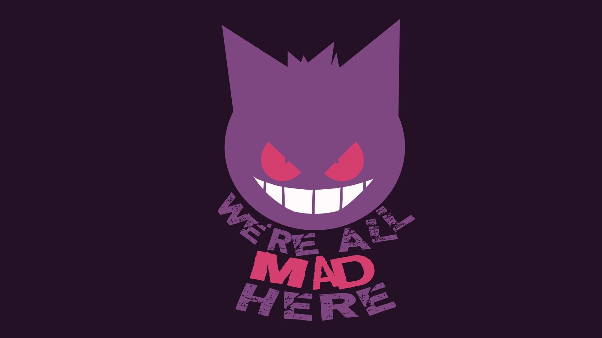 Mega Gengar Pokmon, Powerful ghost, Terrifying transformation, Menacing form, 1920x1080 Full HD Desktop