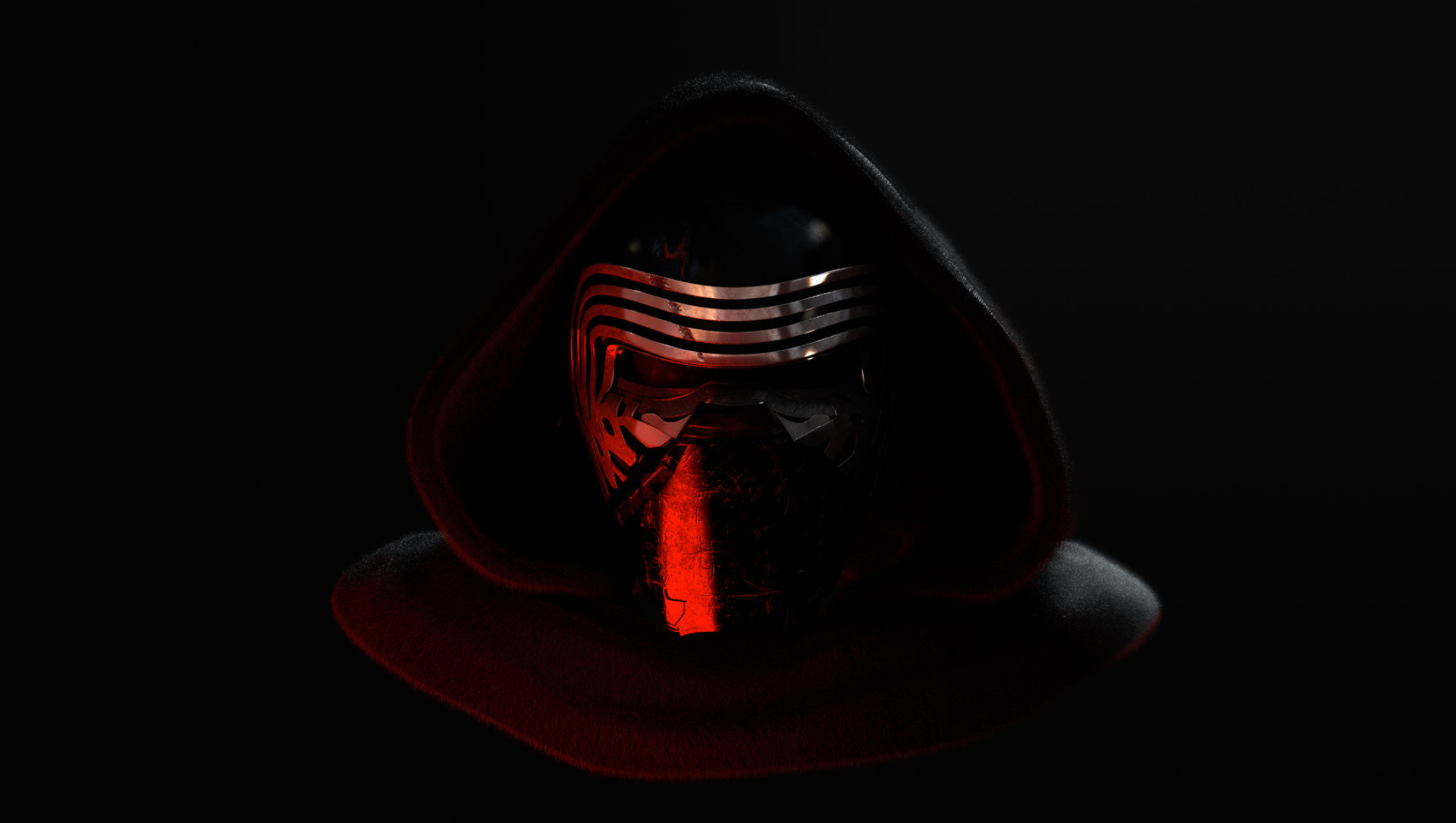 Kylo Ren Mask, Mysterious aura, Shrouded in darkness, Masked marauder, 1920x1090 HD Desktop