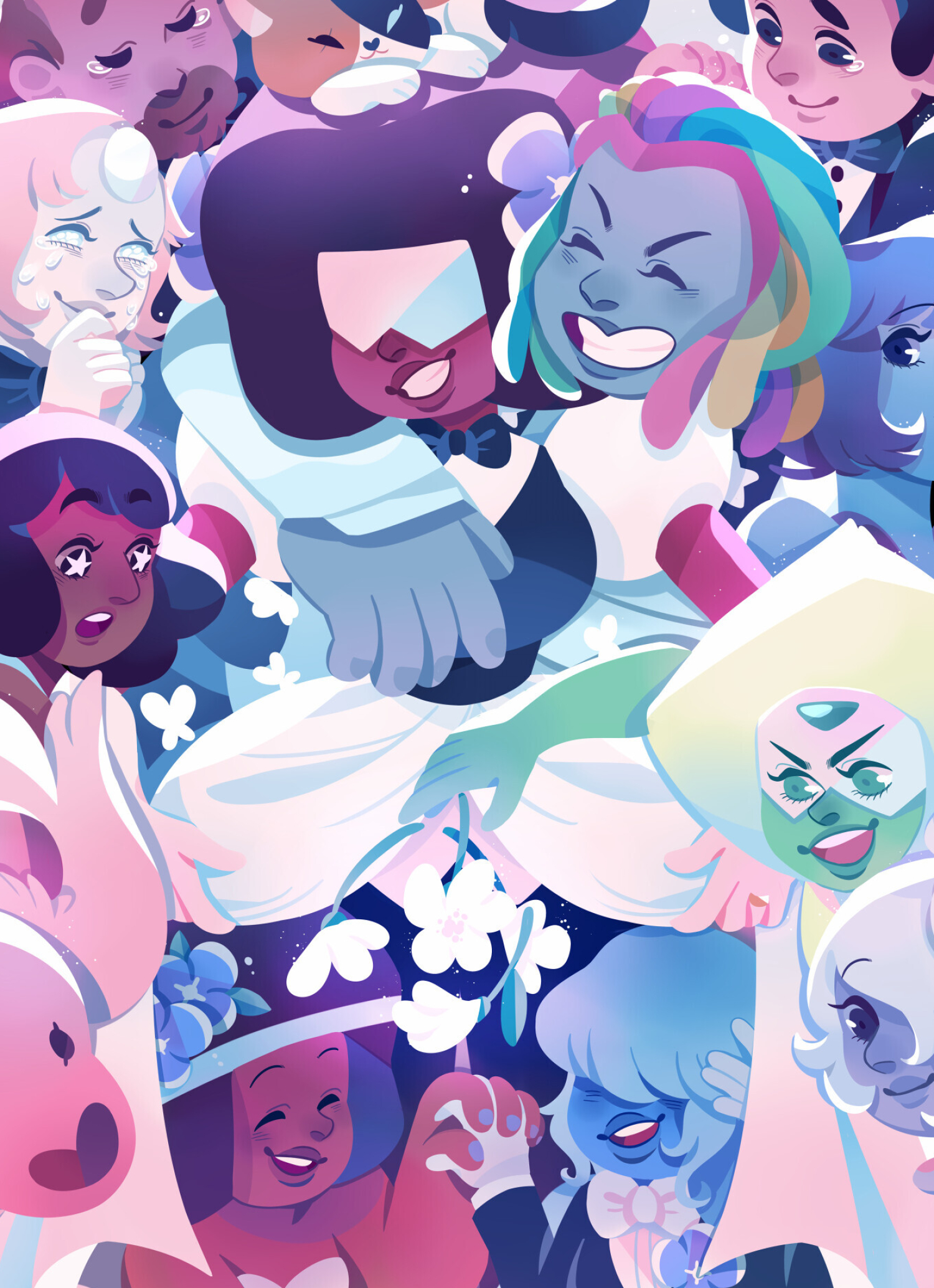 Garnet, Reunion art, Emotional reunion, Heartwarming fan art, 1500x2070 HD Phone