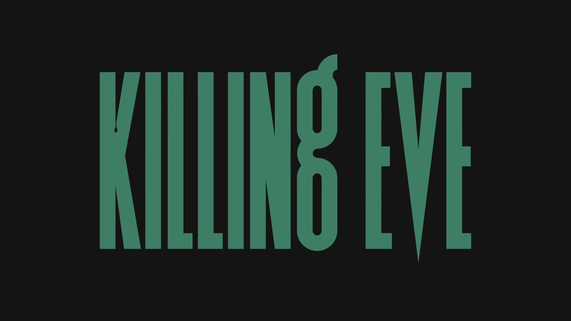 Villanelle in Killing Eve, BBC spy series, Contrasting typography, Black background, 1920x1080 Full HD Desktop