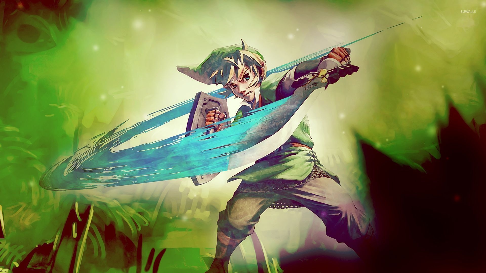 Fighting Link, Action Scene, Zelda Game, Character, Combat, 1920x1080 Full HD Desktop