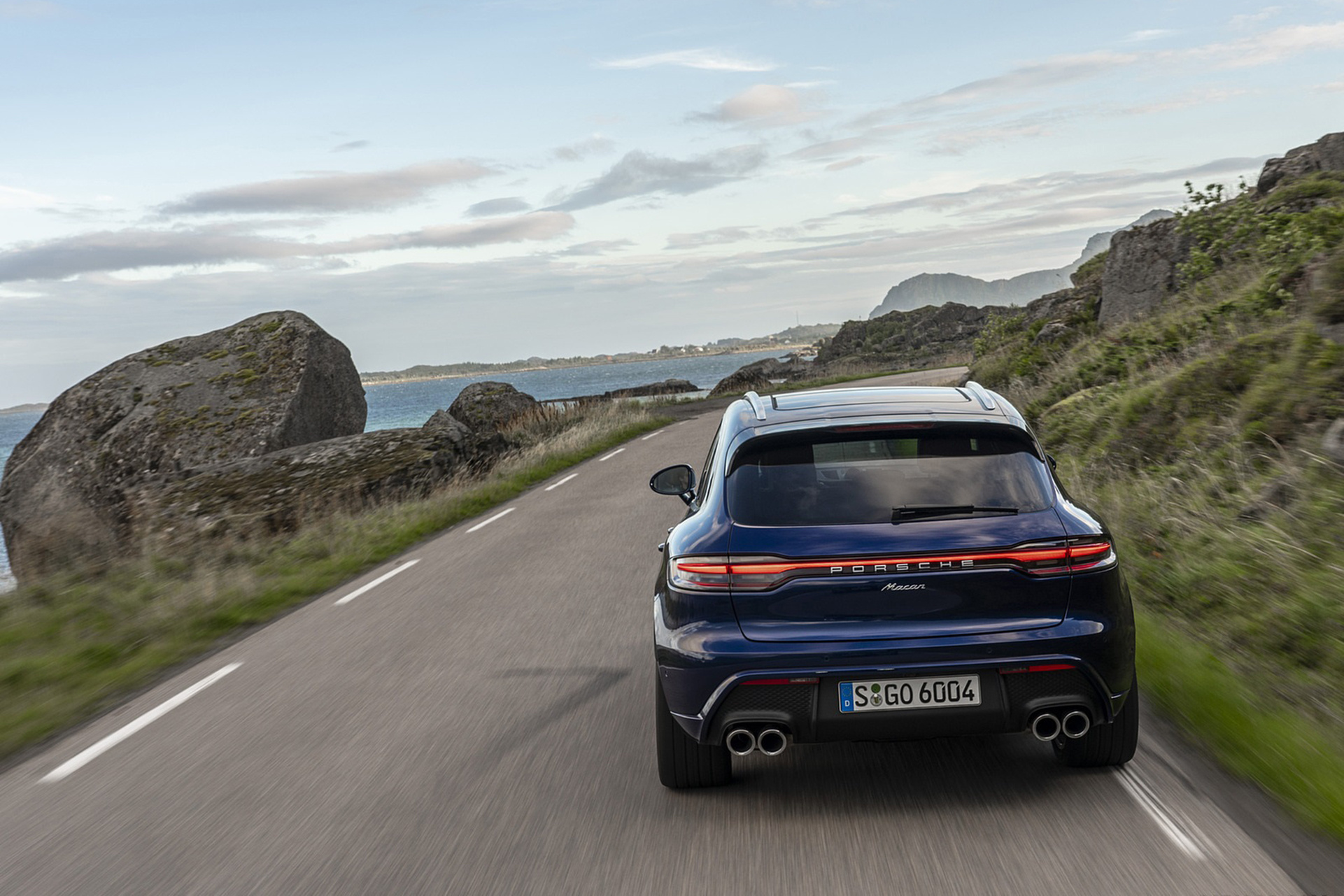 Porsche Macan, Rear view wallpapers, Sports car, Luxury vehicle, 1930x1290 HD Desktop