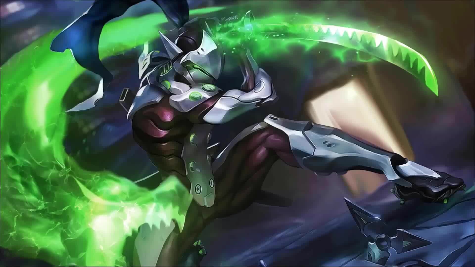 Overwatch Genji, Animated desktop wallpaper, Dynamic action, Immersive experience, 1920x1080 Full HD Desktop