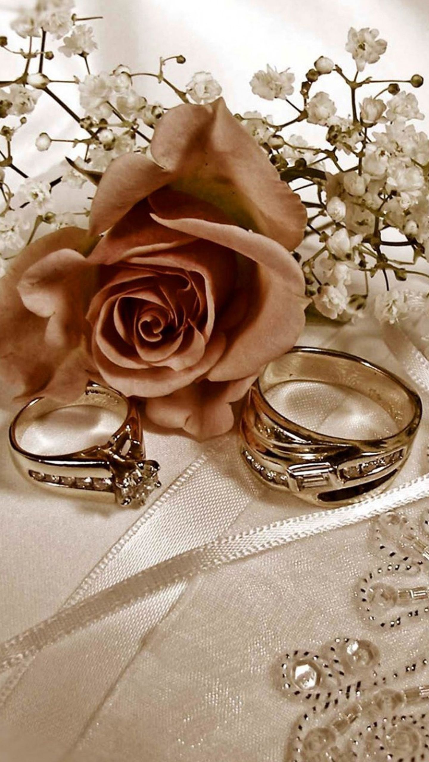 Vintage style, Wedding Ring Wallpaper, 1440x2560 HD Phone