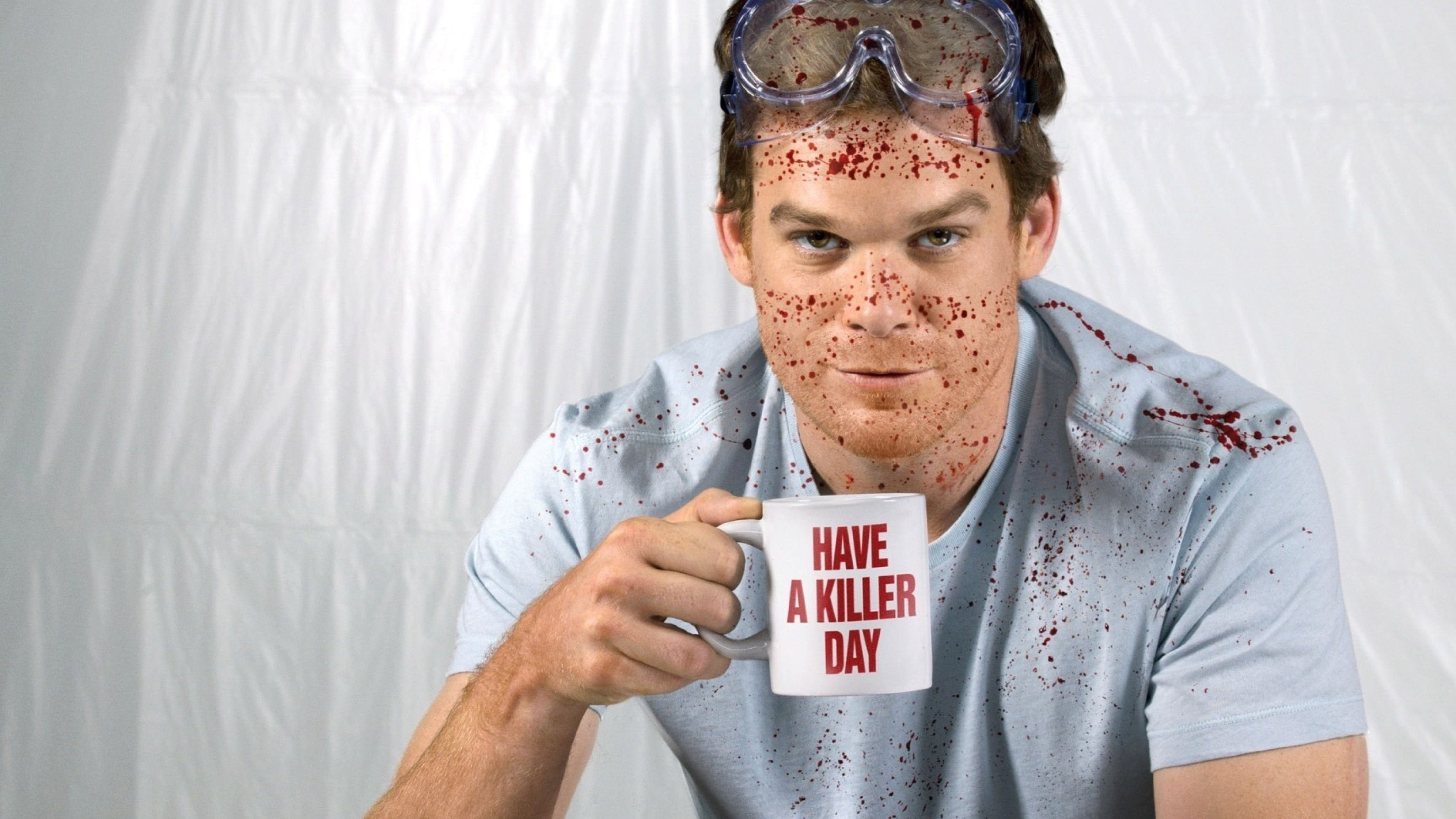 Dexter Morgan, HAVE A KILLER DAY, blood spatter, 4K Desktop wallpaper