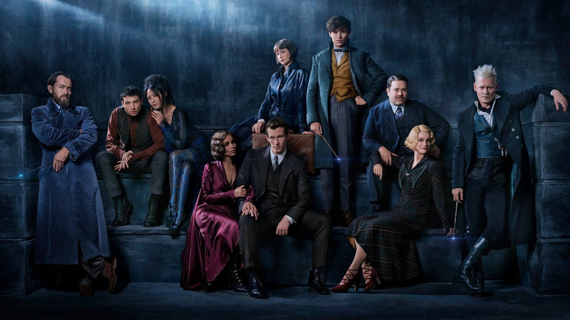 Tina Goldstein, Fantastic Beasts, Credence Barebone, Movie characters, 1920x1080 Full HD Desktop