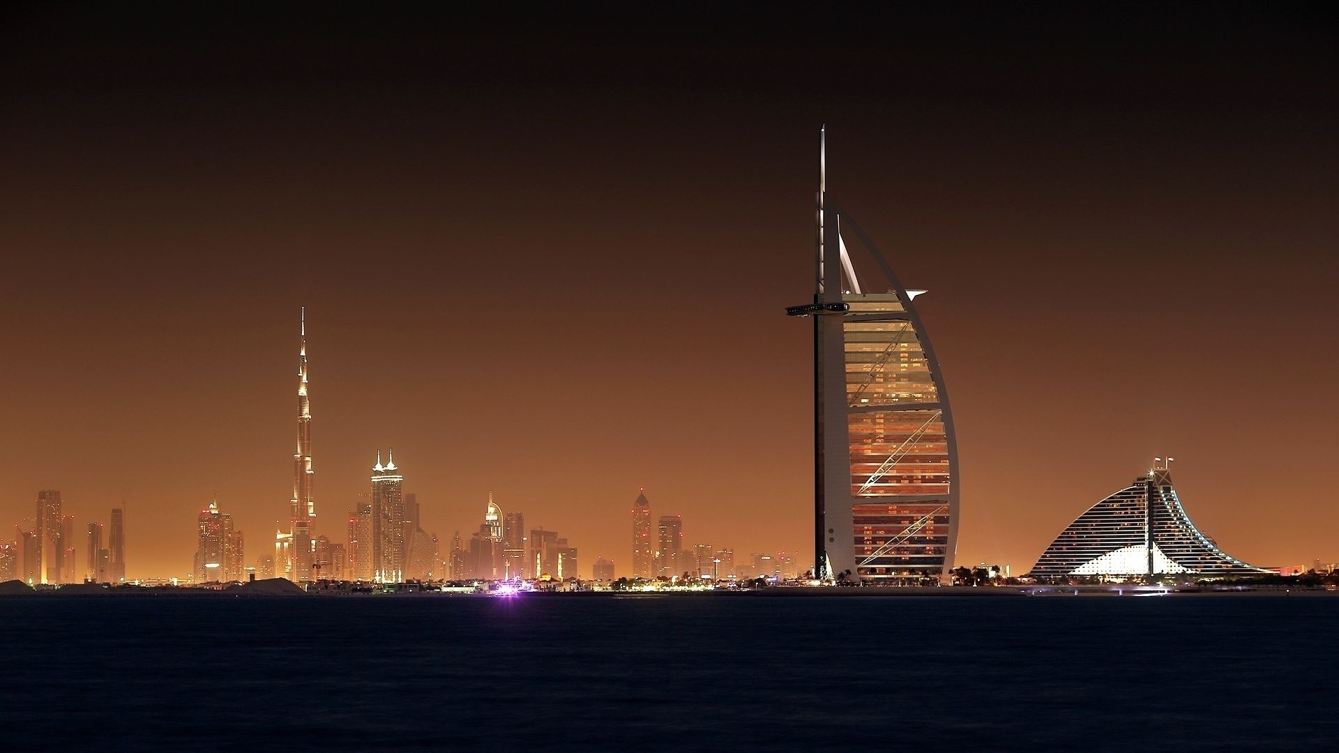 Skyline, The Burj al Arab Hotel (Dubai) Wallpaper, 1920x1080 Full HD Desktop