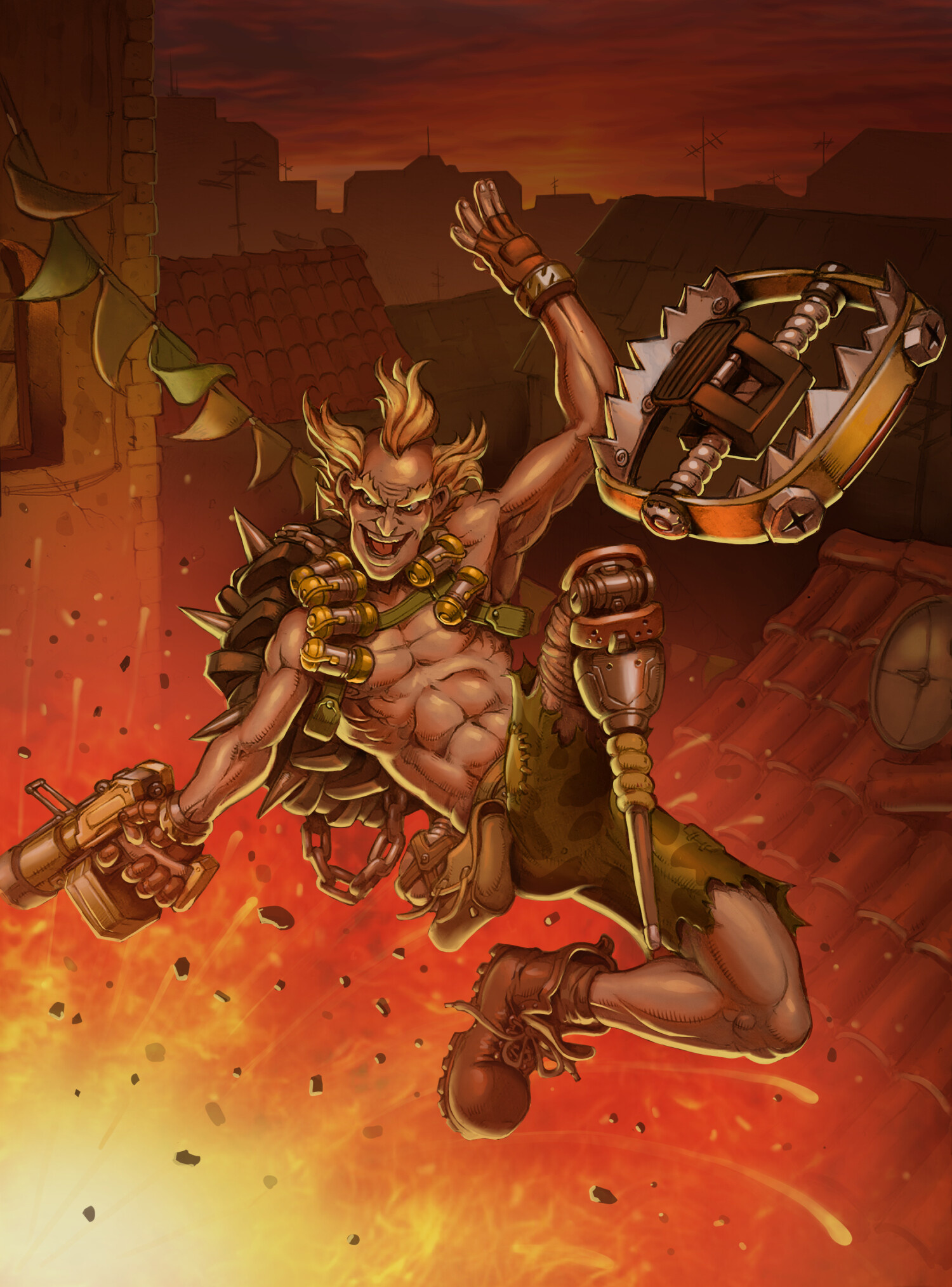 Jose Artundo's masterpiece, Junkrat's expression, Artistic brilliance, Gaming inspiration, 1500x2030 HD Phone