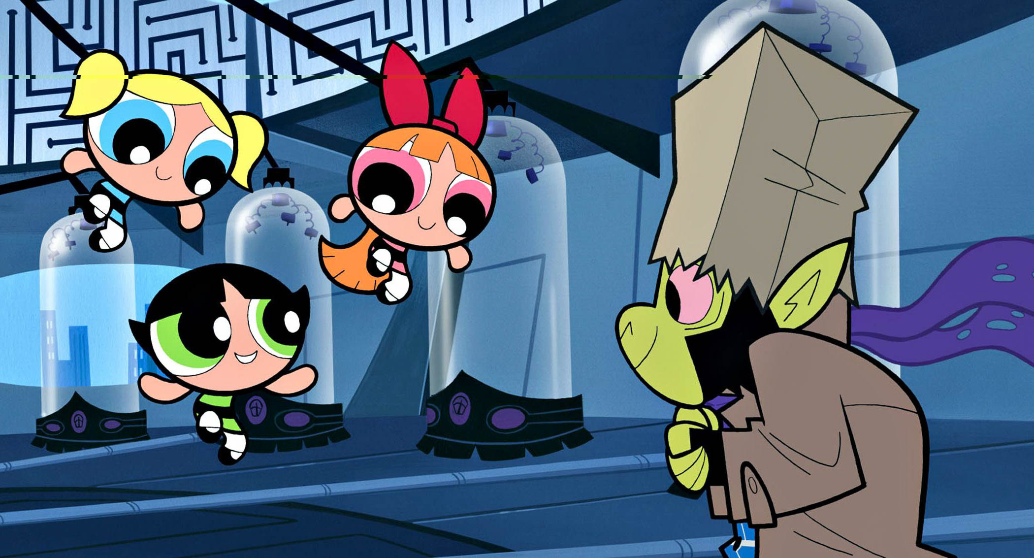 Blossom, Bubbles, Buttercup, Mojo Jojo in disguise, HD Desktop wallpaper