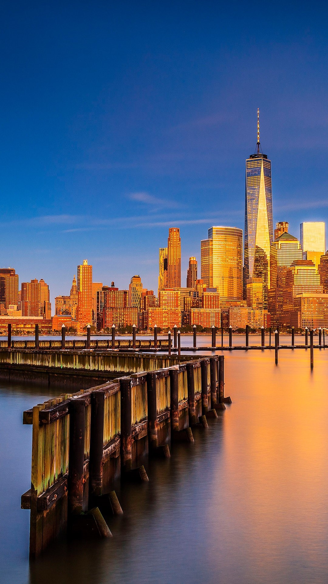 Lower Manhattan skyline, Freedom Tower, USA, 1080x1920 Full HD Phone