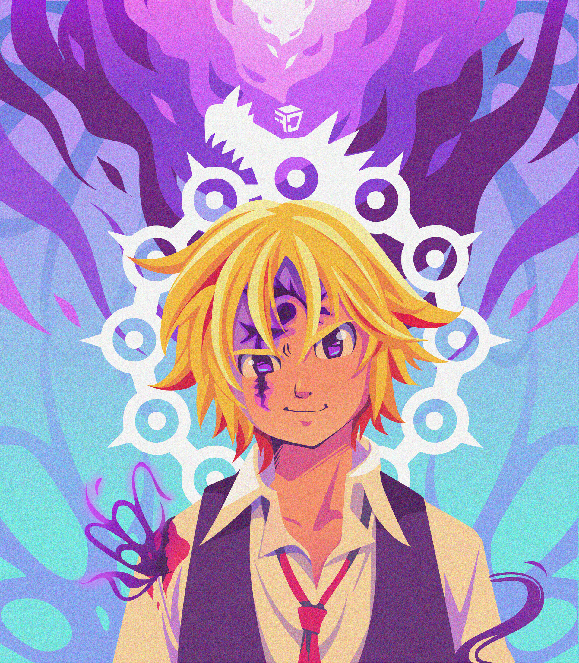 Meliodas, Artstation, Artwork, 1920x2200 HD Phone