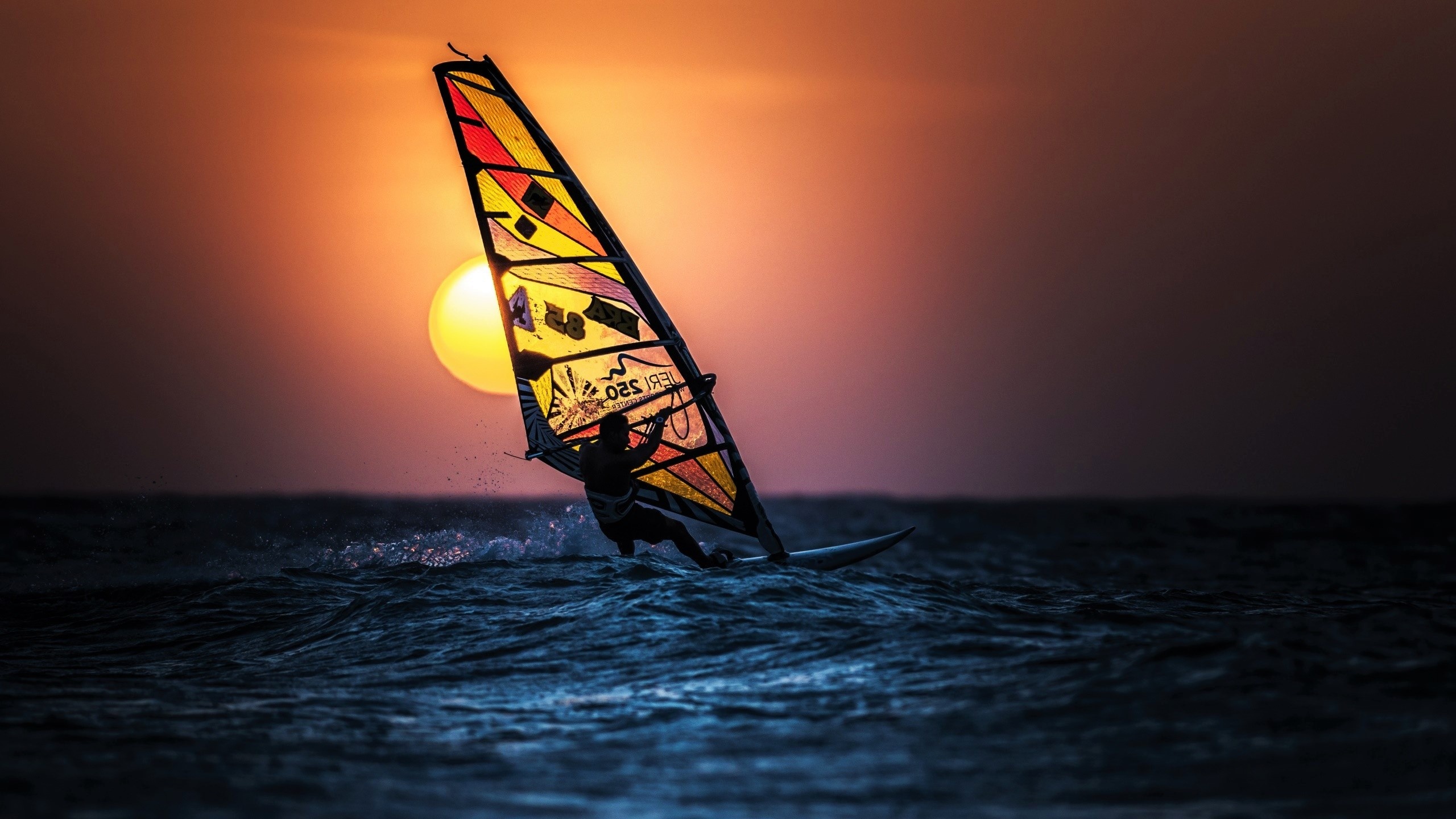 Windsurfing, Sailing Wallpaper, 2560x1440 HD Desktop