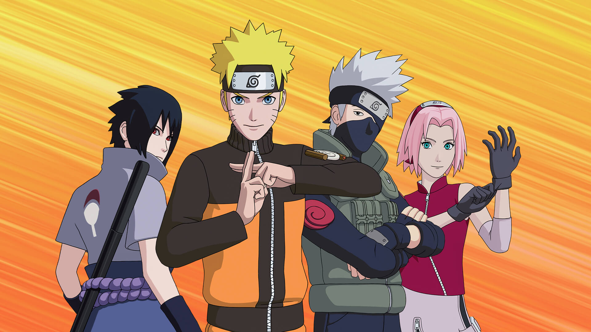 Naruto Uzumaki, Sasuke Uchiha, Kakashi Hatake, Sakura Haruno, Team 7, Full HD Desktop wallpaper