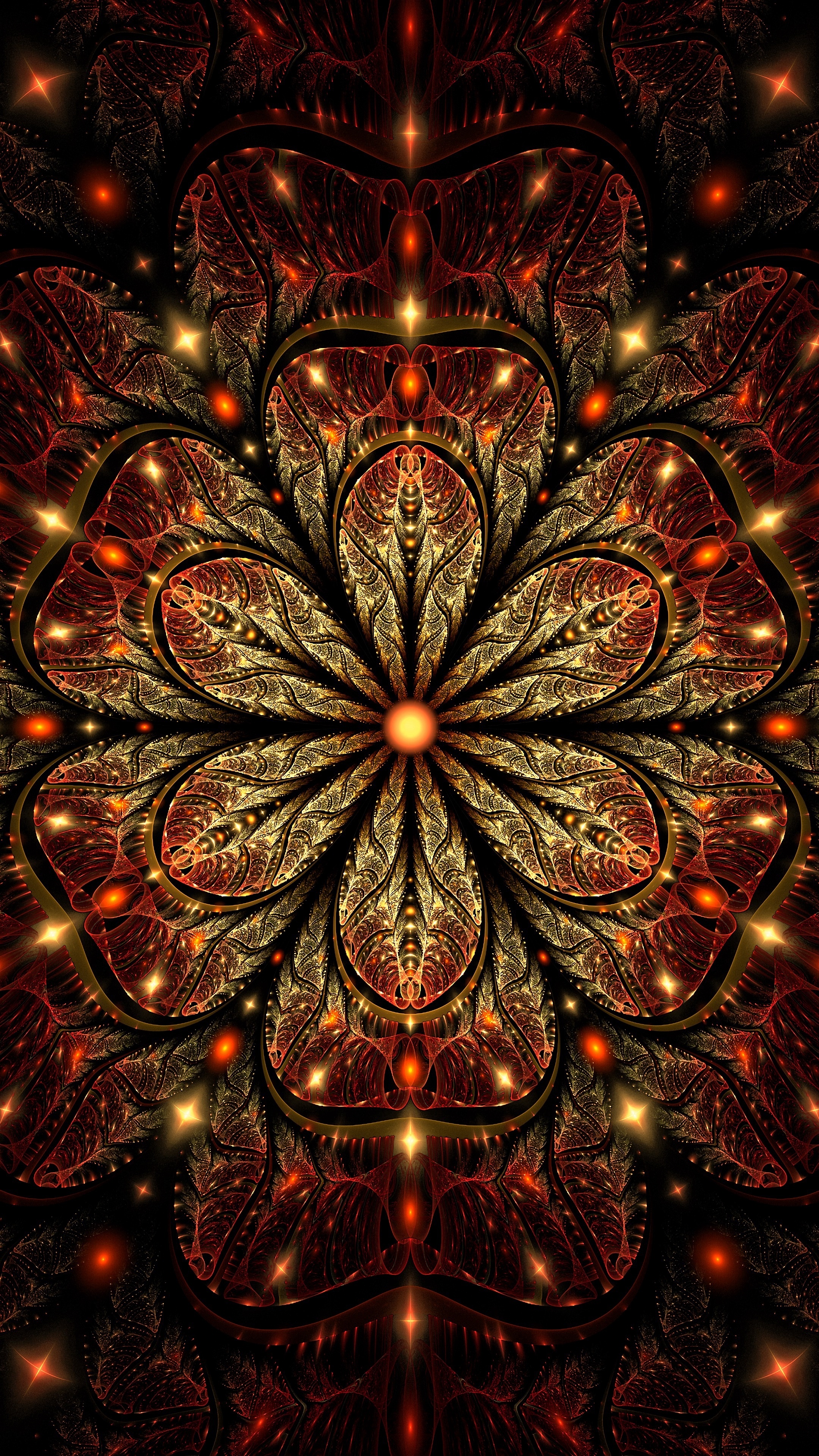 Fractal, Mandala Wallpaper, 2160x3840 4K Phone