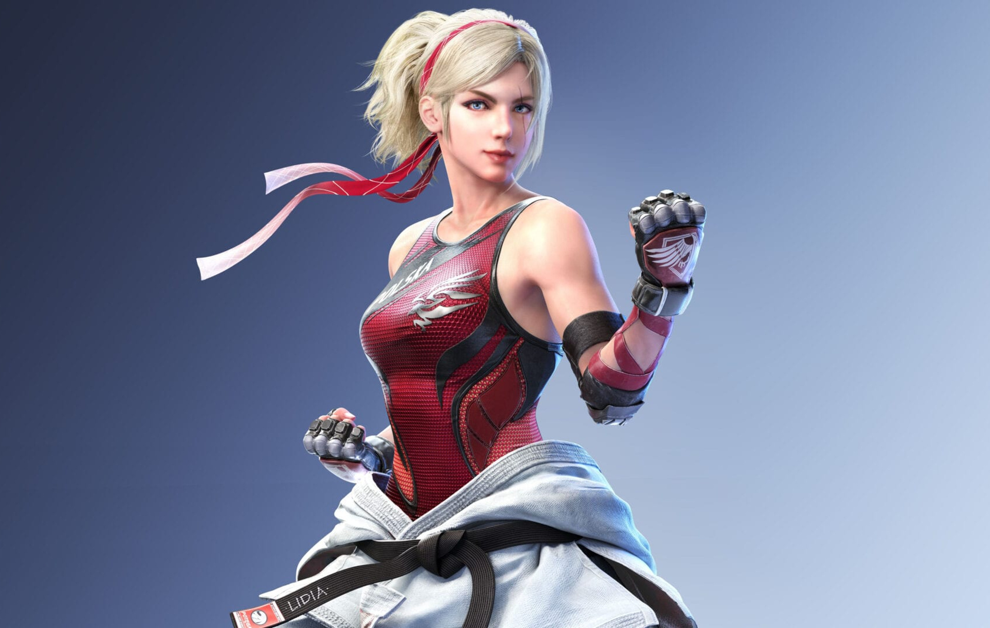 Lidia Sobieska, Tekken 7, karate gi black belt, HD Desktop wallpaper