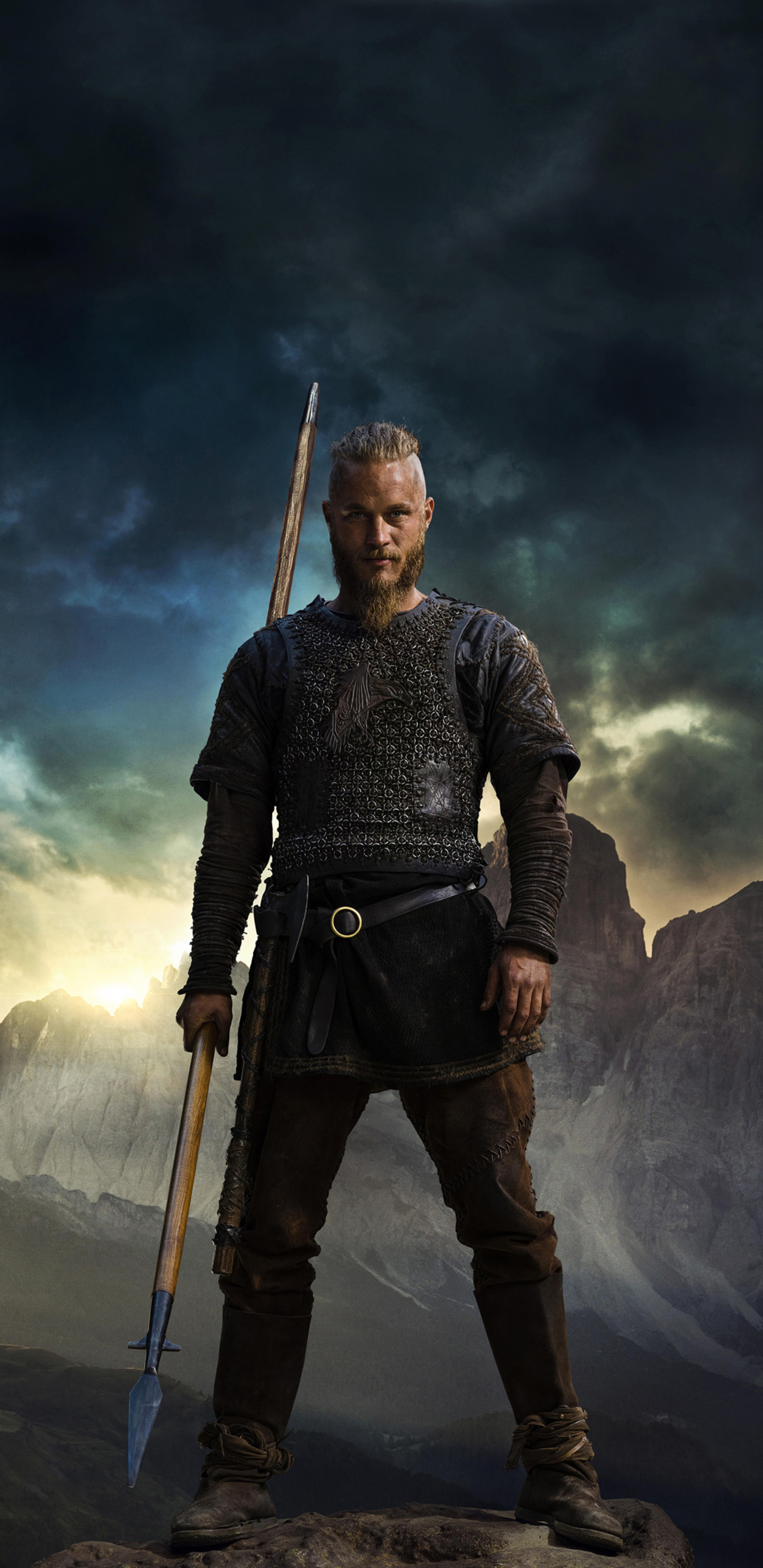 Ragnar Lothbrok, Travis Fimmel, winged spear, HD Phone wallpaper