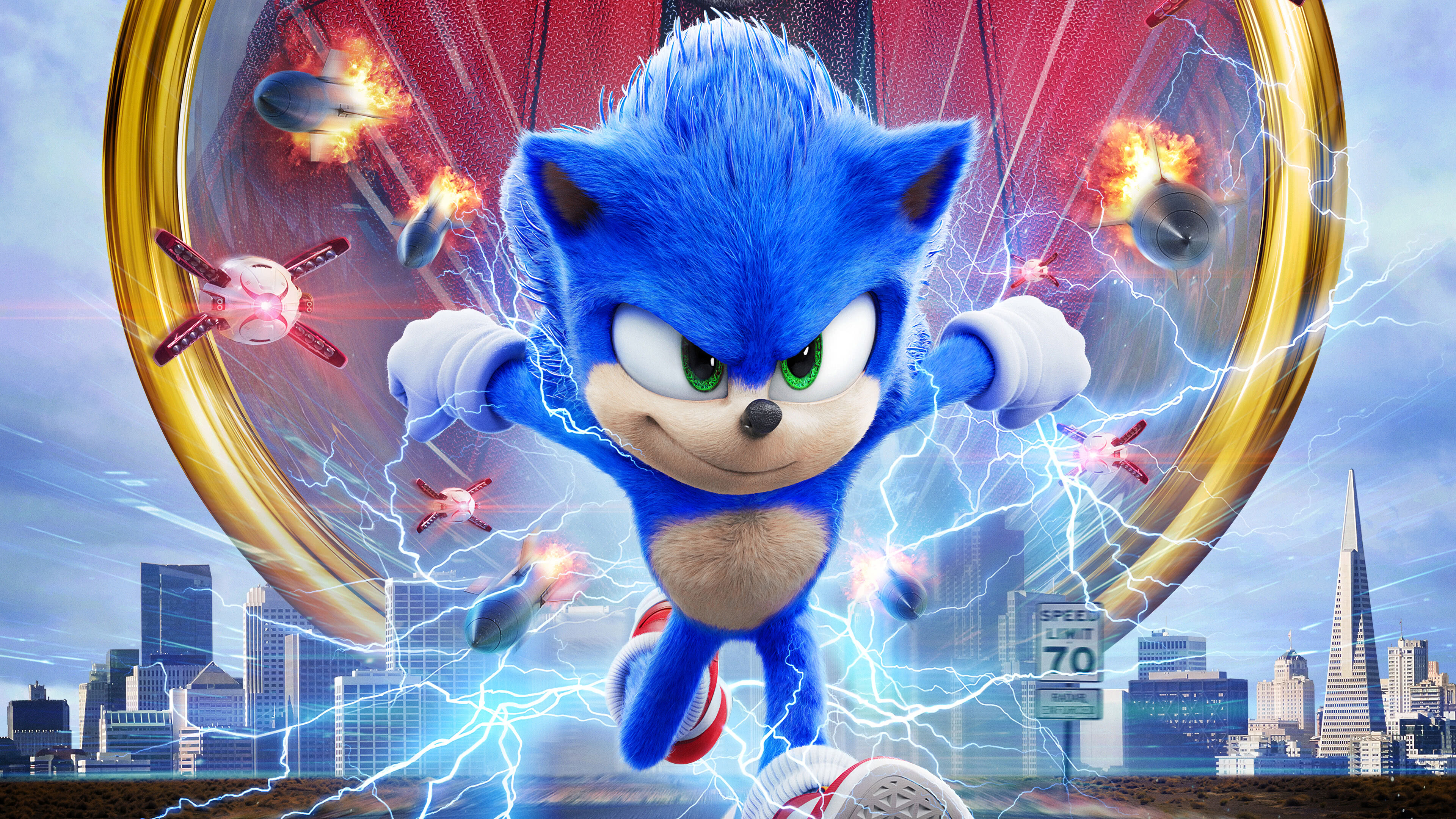 Sonic The Hedgehog, Movie Poster Wallpaper, 3840x2160 4K Desktop