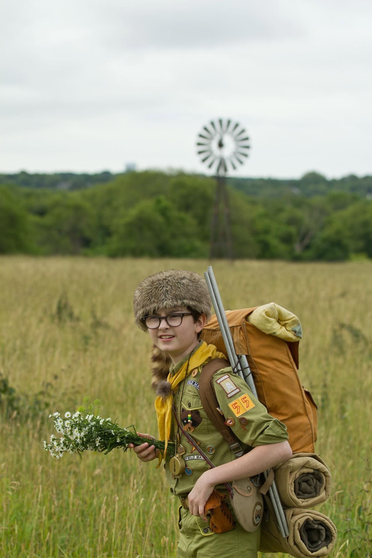 Moonrise Kingdom, Wes Anderson, Bruce Willis, Cinematic visuals, 1280x1920 HD Phone