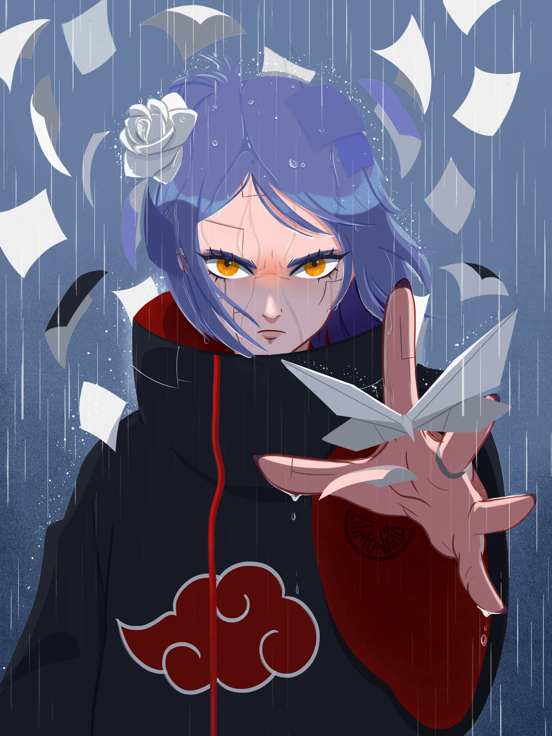 Konan (Naruto), Konan akatsuki, Naruto artwork, Naruto fanart, 1920x2560 HD Phone