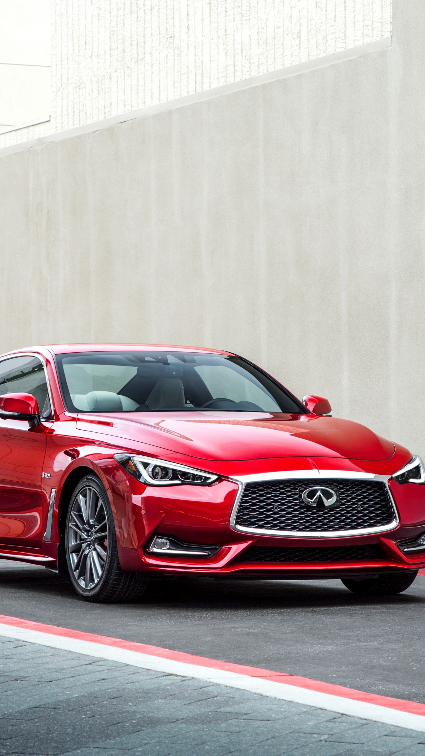 Infiniti Q60 Red Sport 400, Coupe, 1440x2560 HD Phone