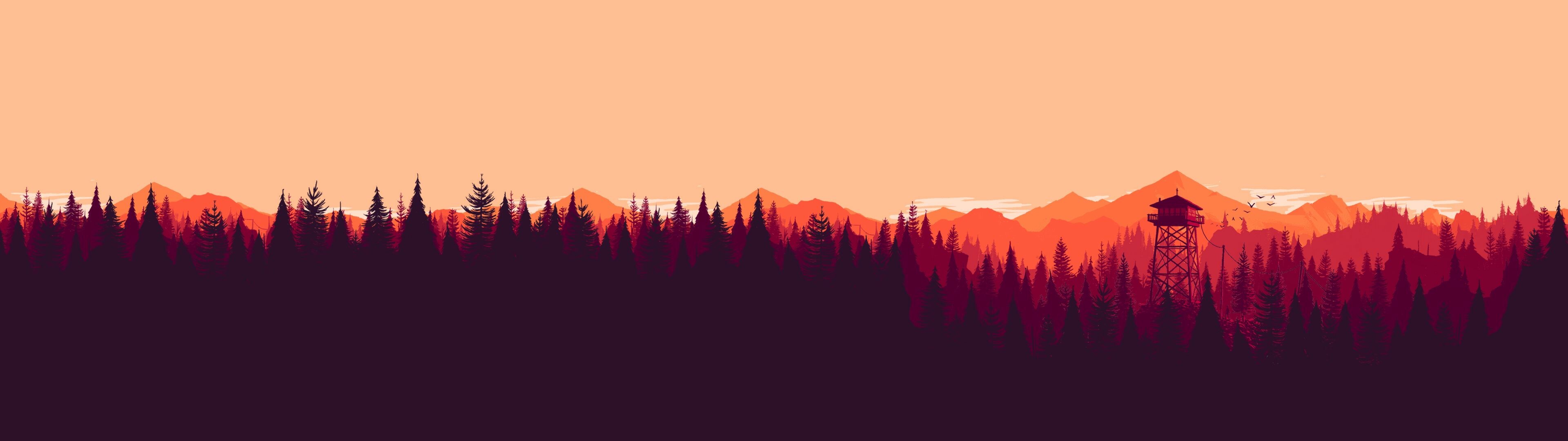 Firewatch, 3840x1080 wallpapers, Free backgrounds, 3840x1080 Dual Screen Desktop