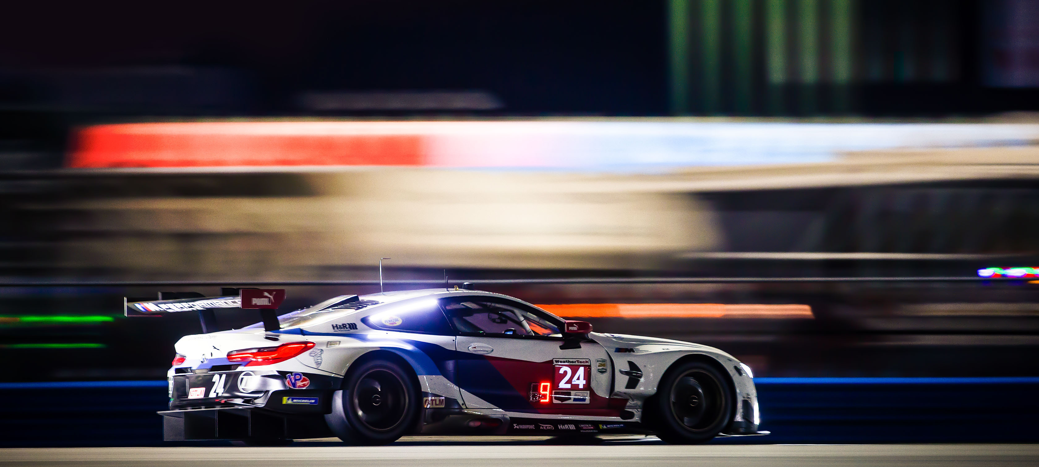 BMW M8 GTE 24 Hours Race, Endurance Racing Wallpaper, 3360x1520 Dual Screen Desktop