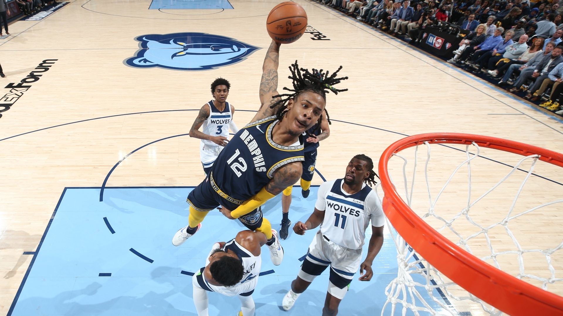 Timberwolves vs Grizzlies, Ja Morant Wallpaper, 1920x1080 Full HD Desktop
