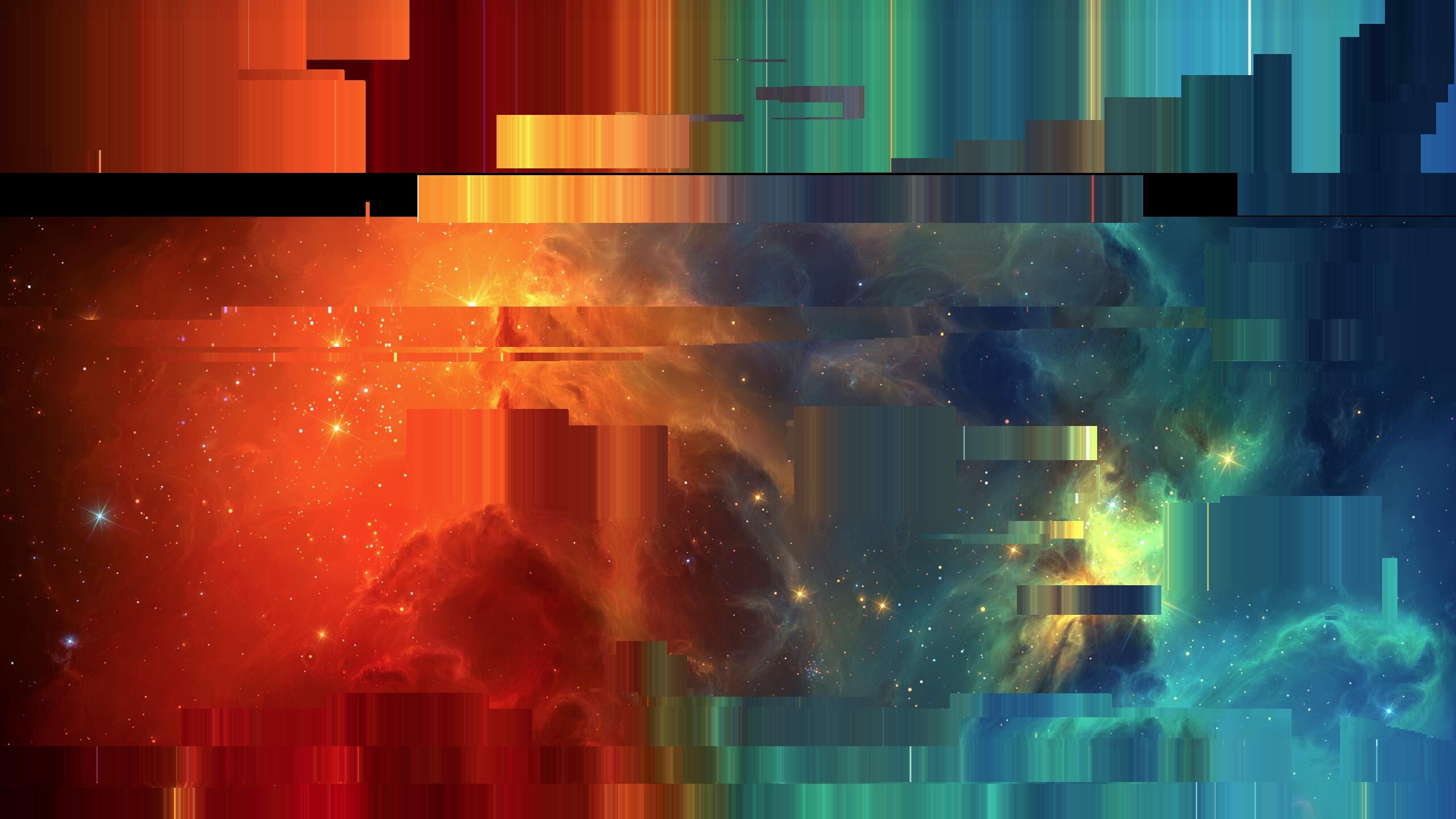 Glitch wallpaper, Striking visuals, Technological distortion, Abstract art, 2560x1440 HD Desktop
