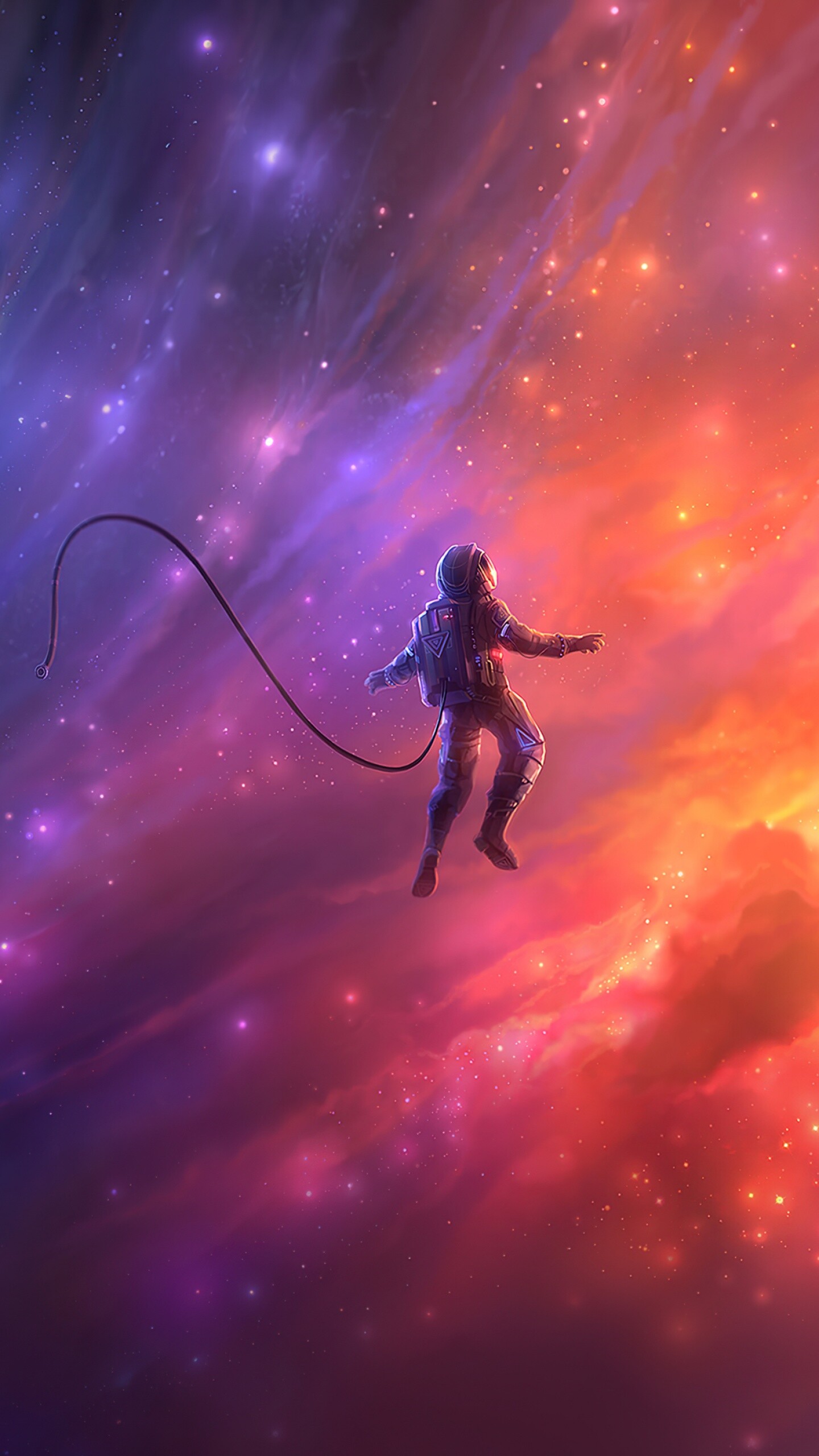 4K fantasy space wallpaper, Dream galaxy, Astronomy theme, Surreal visuals, 1440x2560 HD Phone