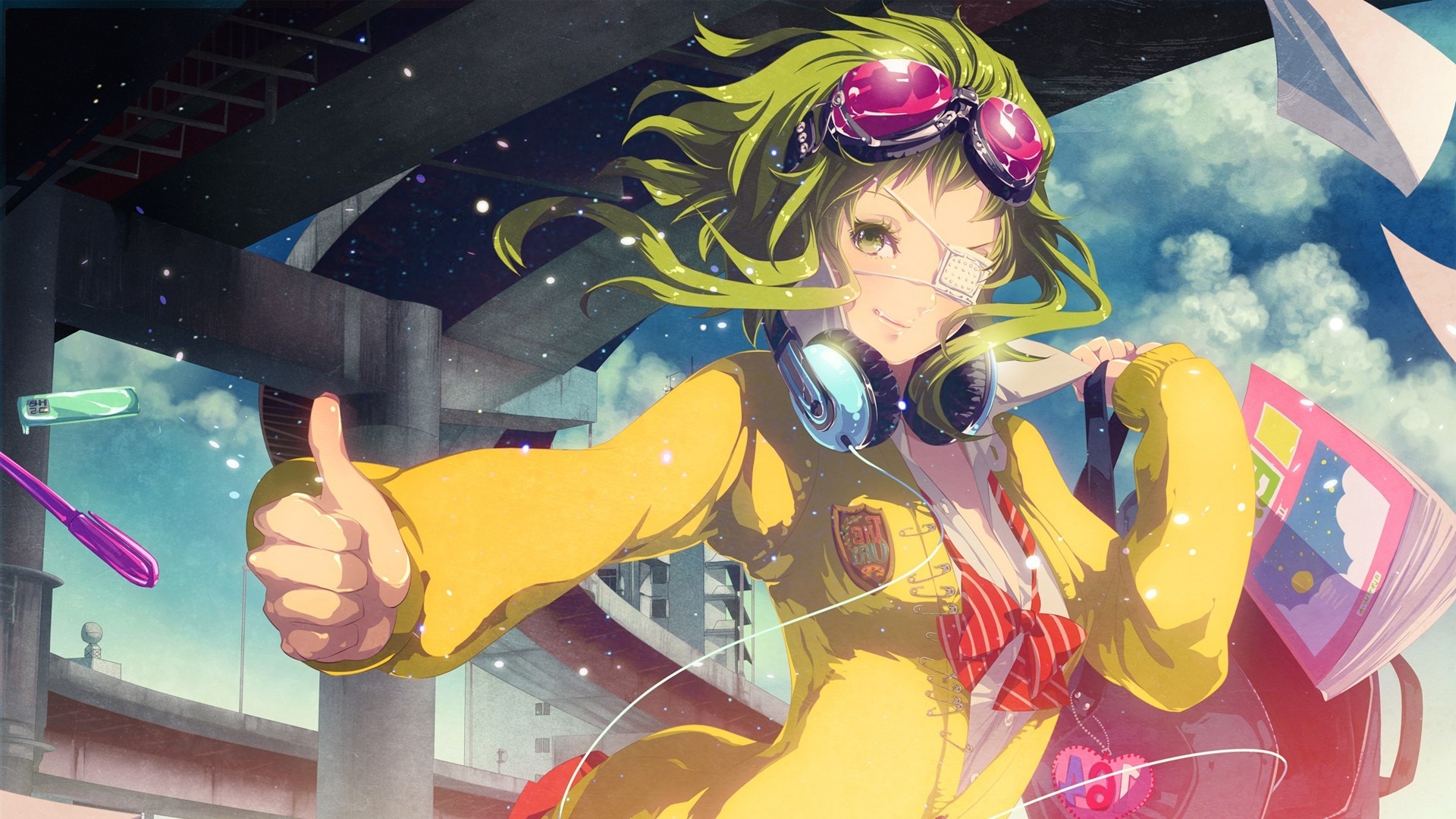 GUMI, Top five GUMI wallpapers, GUMI fan favorites, Vocaloid enthusiasts, 1920x1080 Full HD Desktop