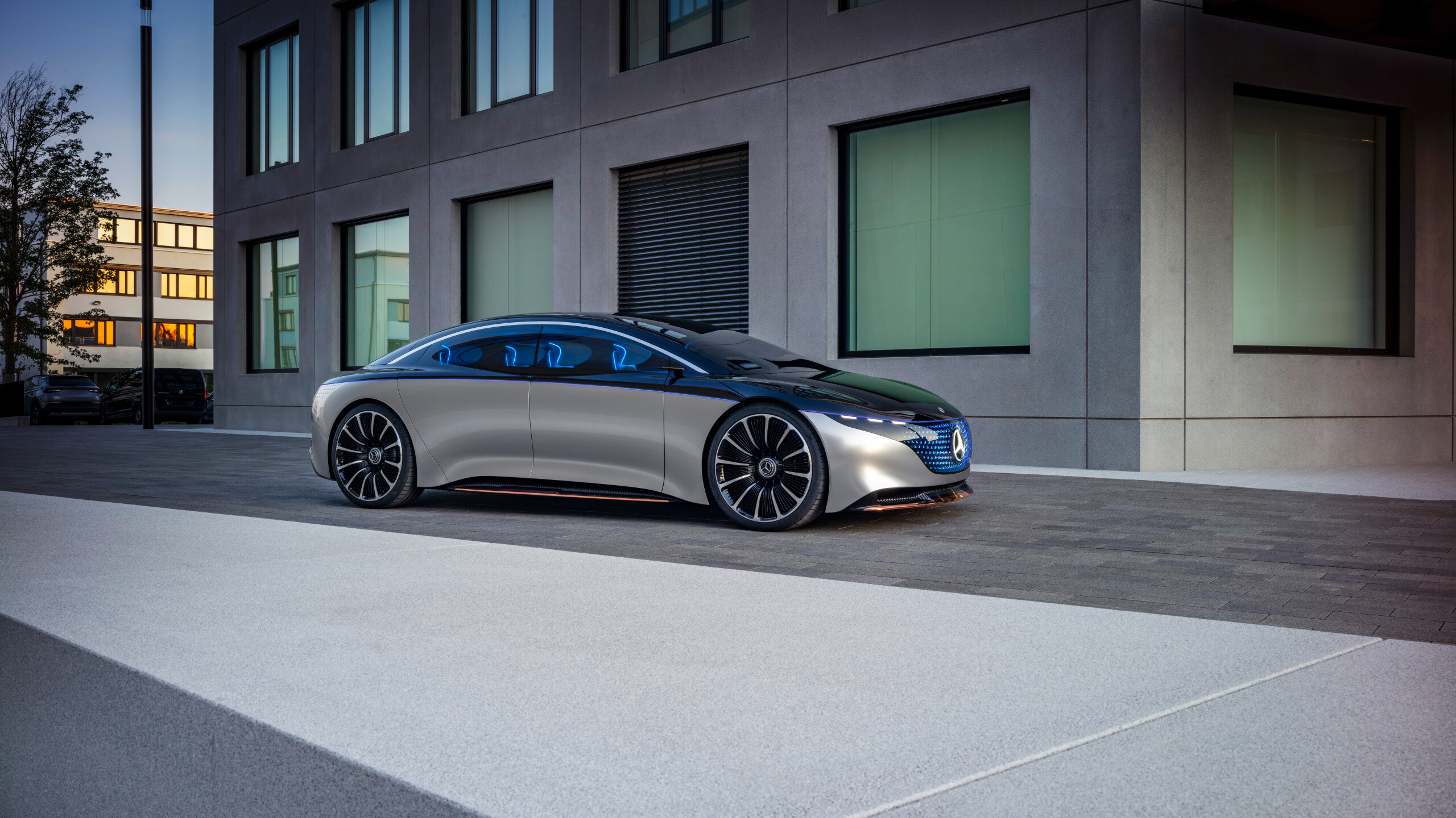 Mercedes-Benz EQS, Auto innovation, Visionary design, Cutting-edge technology, 2560x1440 HD Desktop