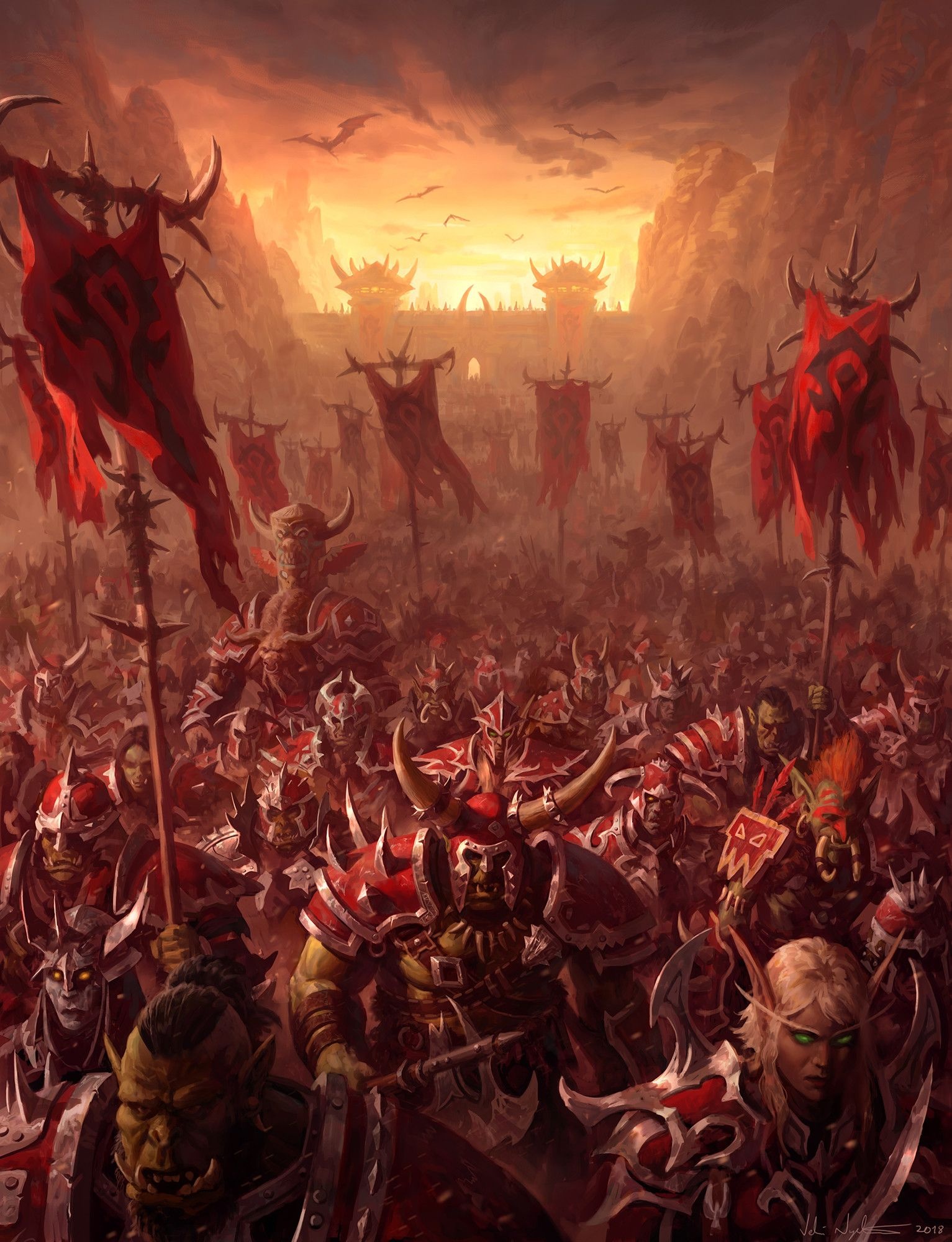 Horde, World of Warcraft, Fantastical art, Fictional characters, 1540x2000 HD Phone