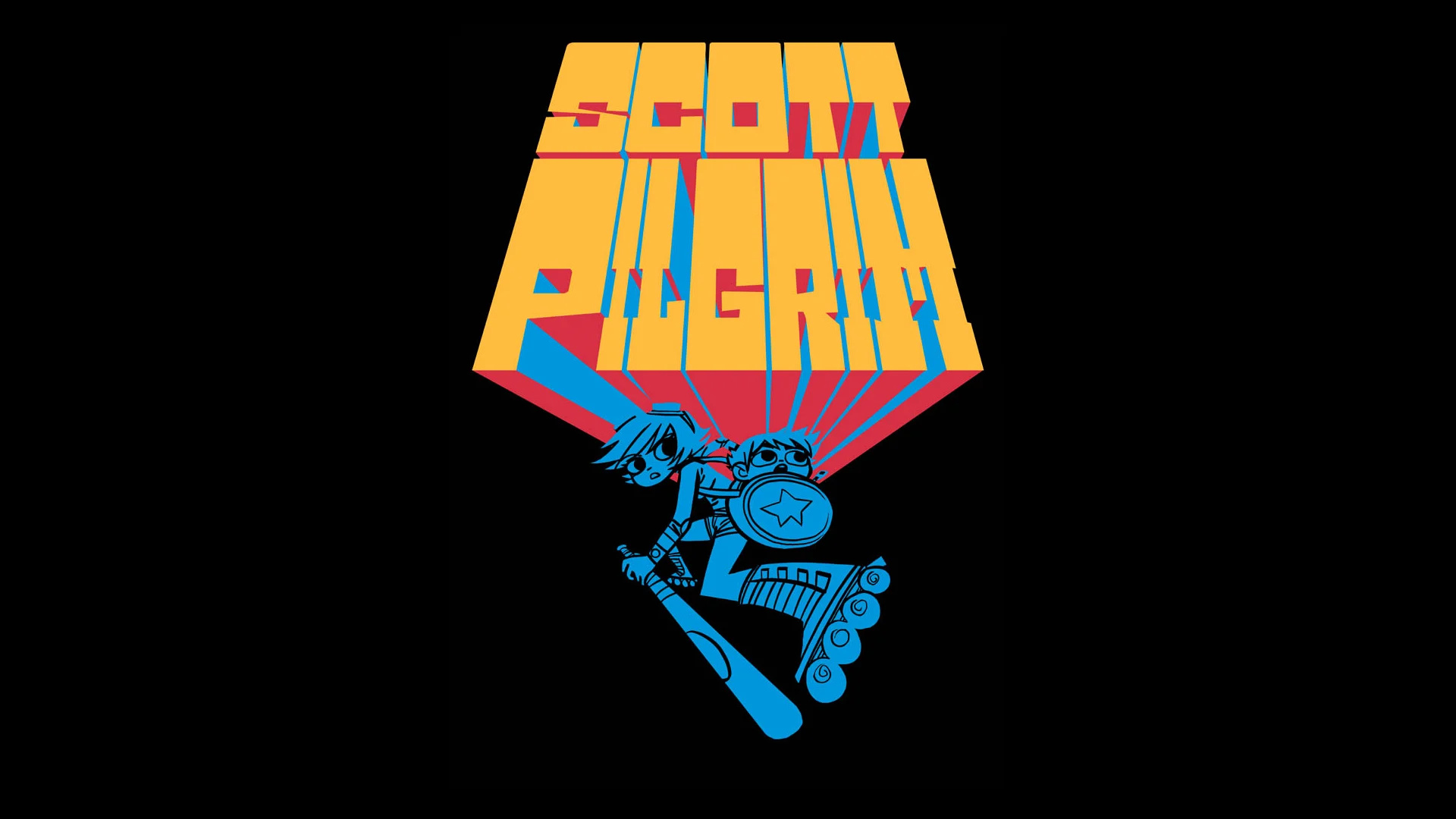 Scott Pilgrim, Movies, Free download, Color palette tags, 1920x1080 Full HD Desktop