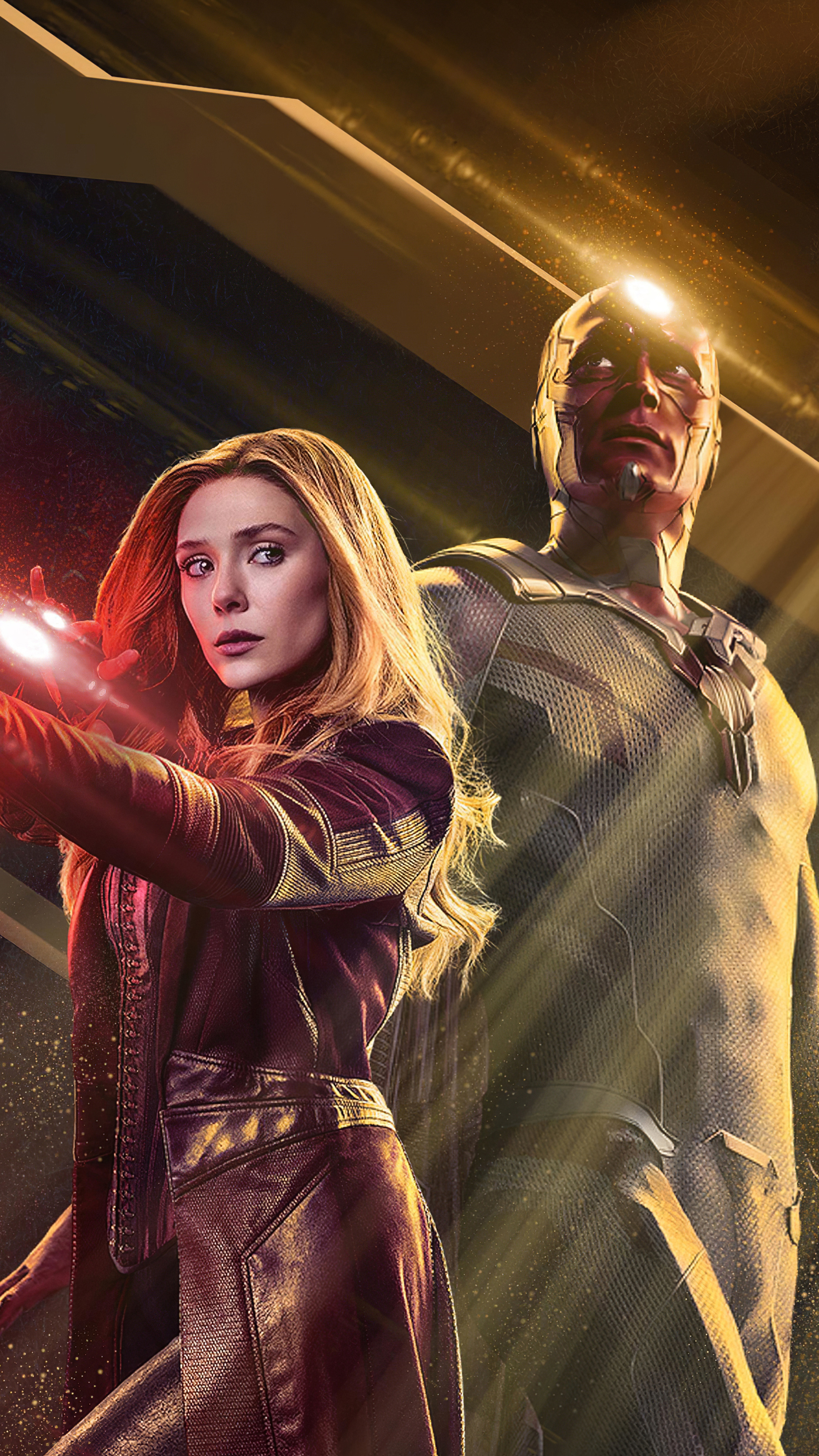 Scarlet Witch, Vision, WandaVision, Sony Xperia, 2160x3840 4K Phone