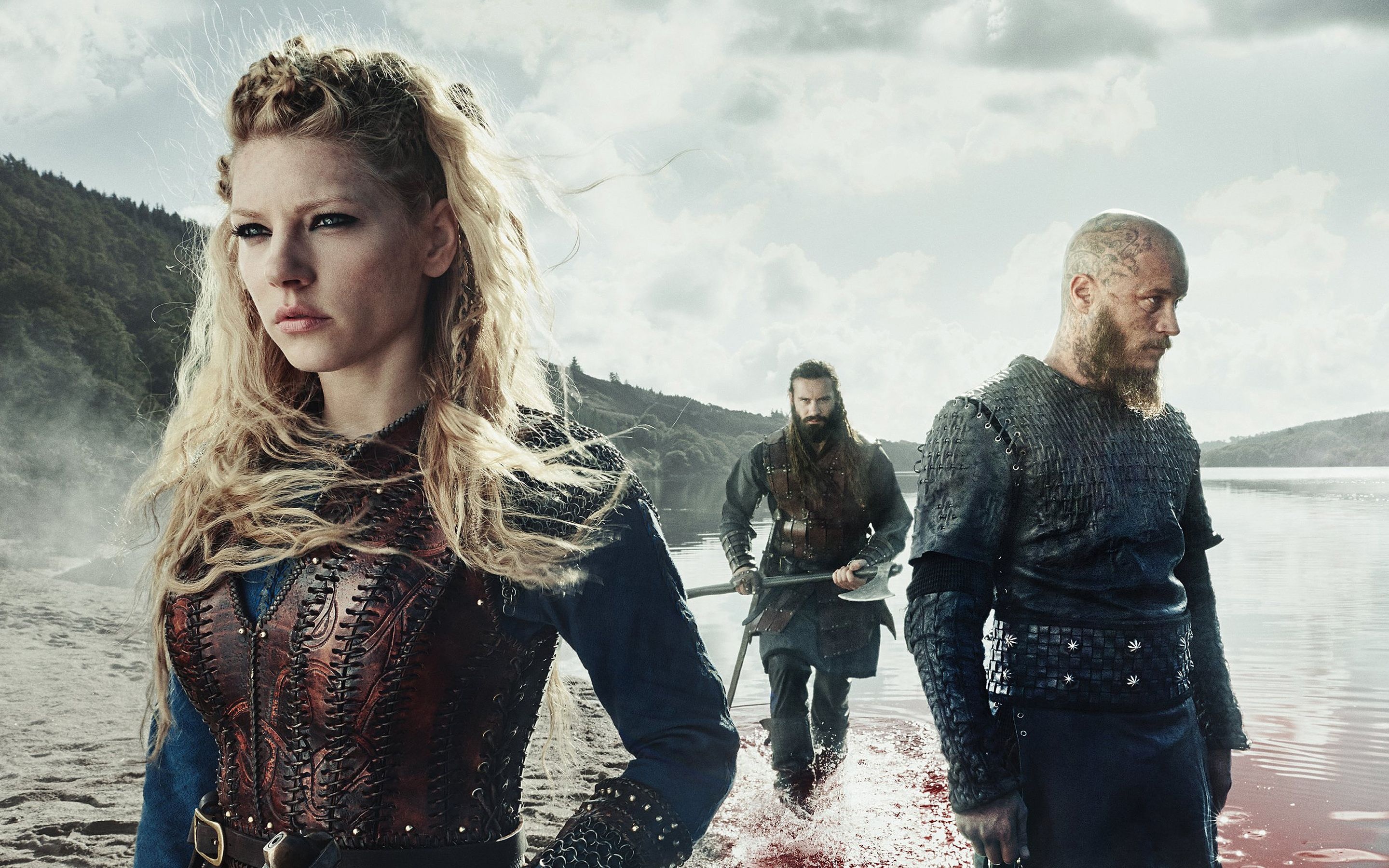 Lagertha, Ragnar Lothbrok, Rollo, Vikings, HD Desktop wallpaper