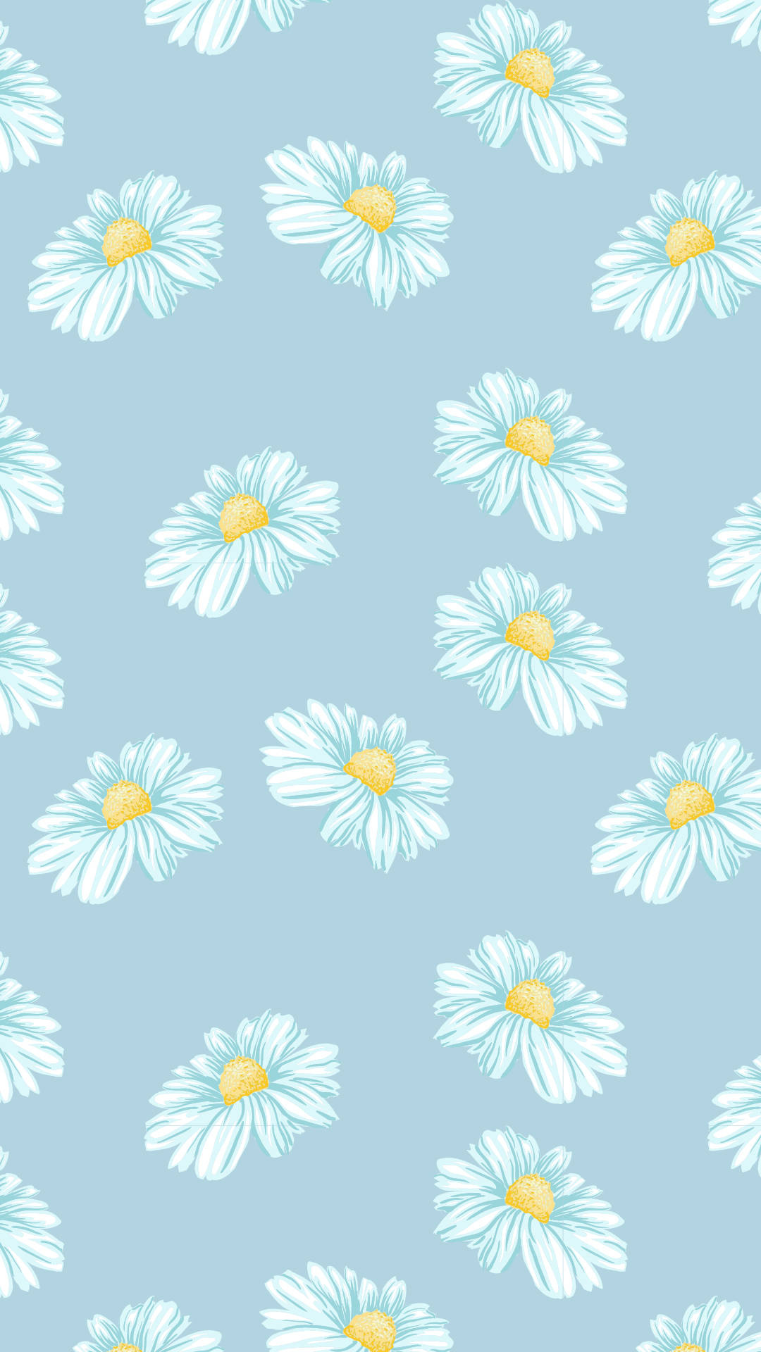 Daisy patterns, Aesthetic appeal, Floral beauty, Soft tones, Nostalgic, 1080x1920 Full HD Phone