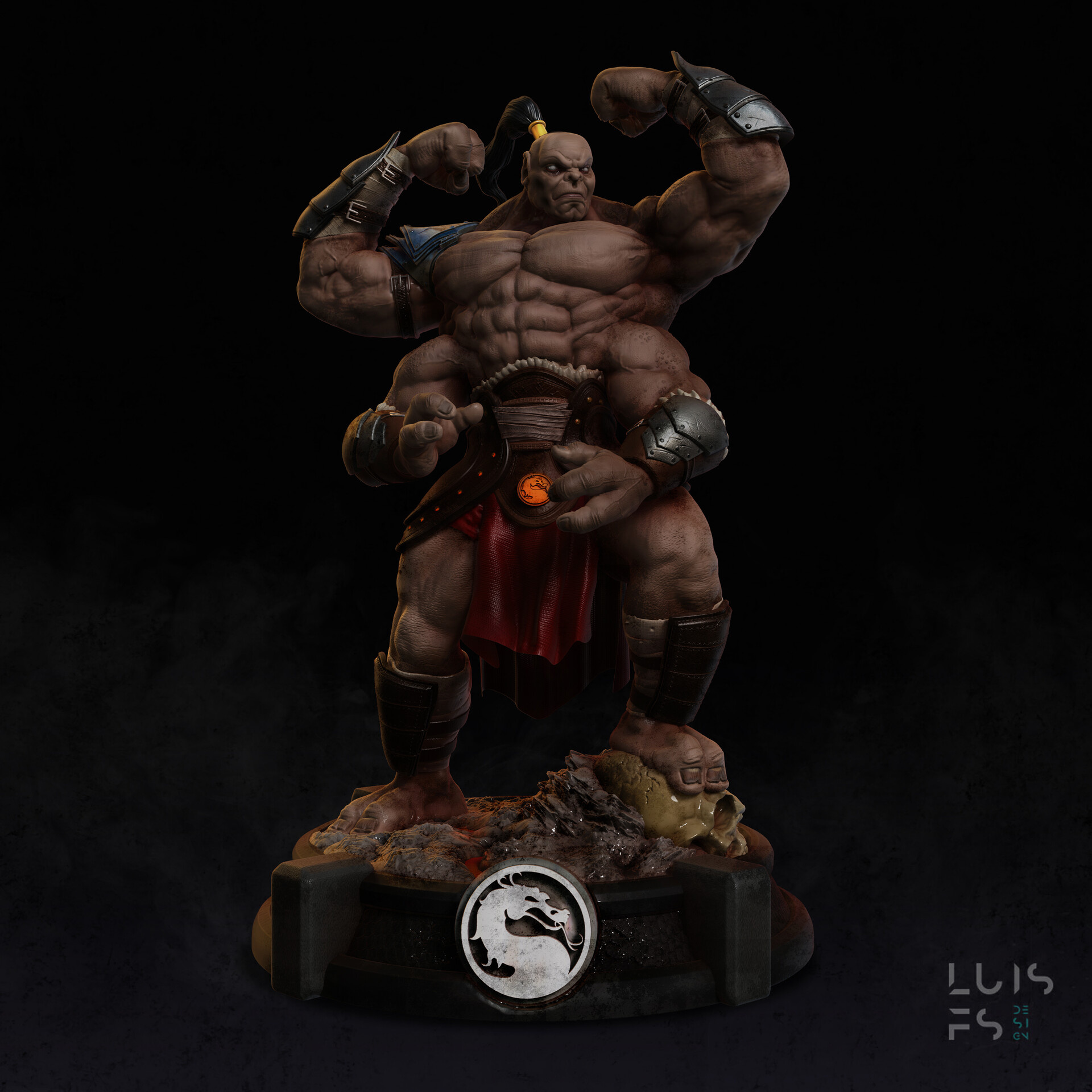 Goro, Mortal Kombat, ArtStation portfolio, 1920x1920 HD Phone