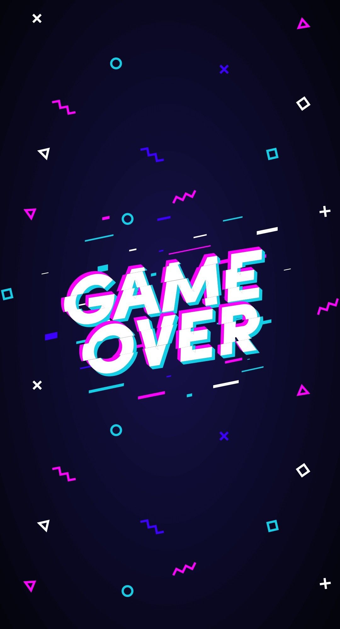 Game Over, Glitch wallpapers, Creative ideas, Digital art, 1080x2000 HD Phone