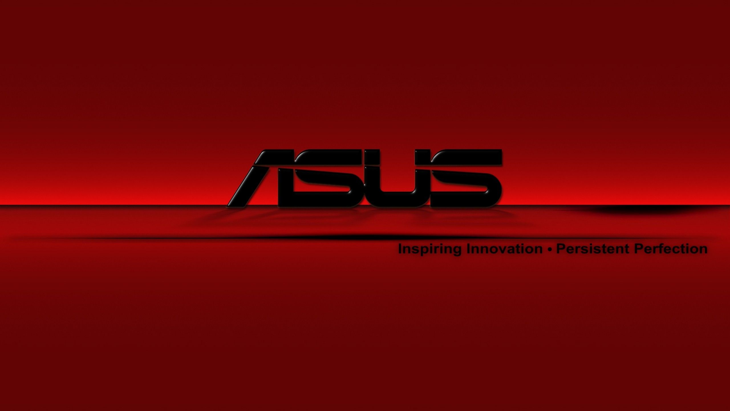 black ASUS logo, Inspiring Innovation Persistent Perfection, crimson red surface, HD Desktop wallpaper