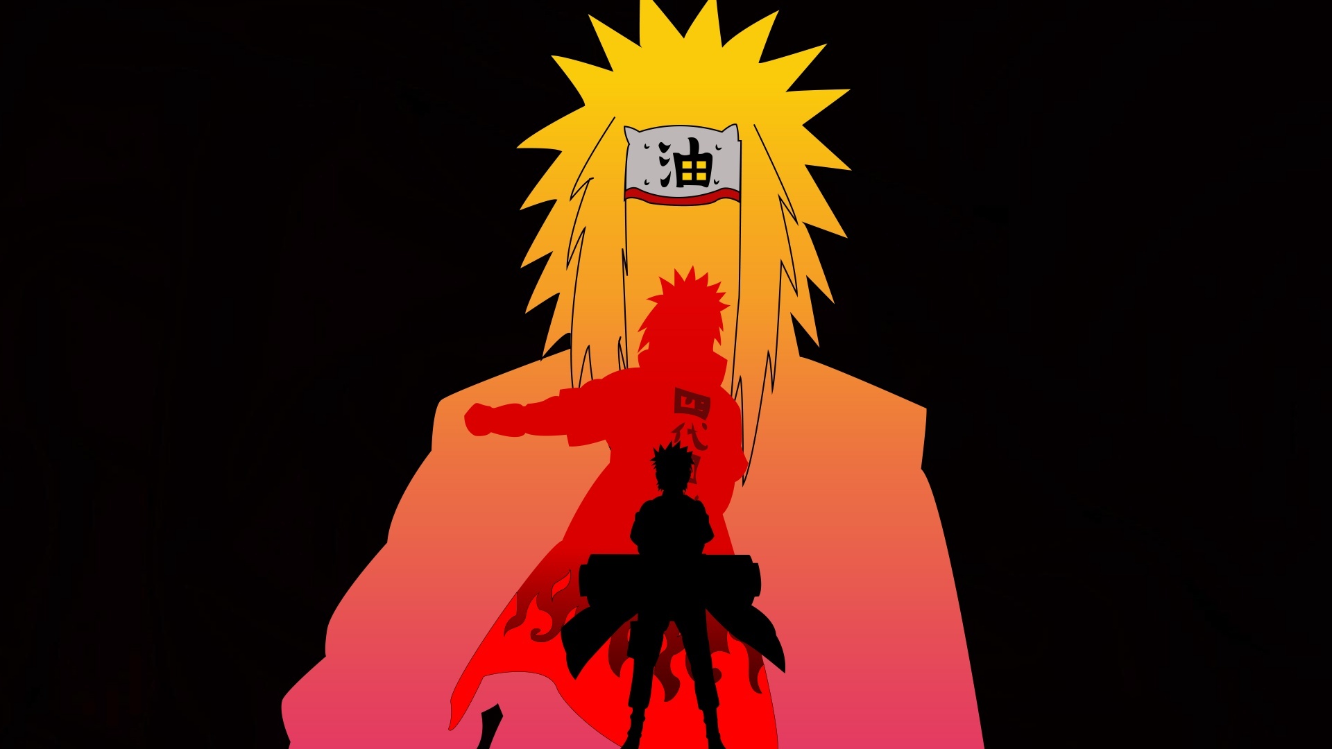 Minato Namikaze, Jiraiya, Sage Mode Naruto, Full HD Desktop wallpaper