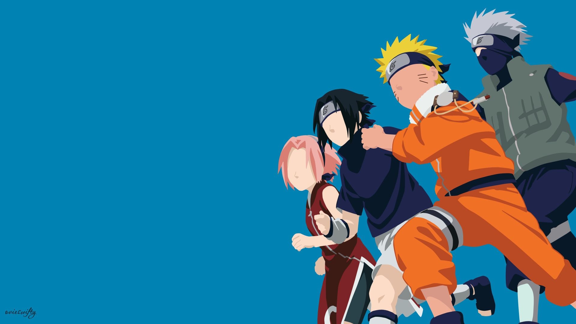 Naruto Uzumaki, Sasuke Uchiha, Kakashi Hatake, Sakura Haruno, Full HD Desktop wallpaper