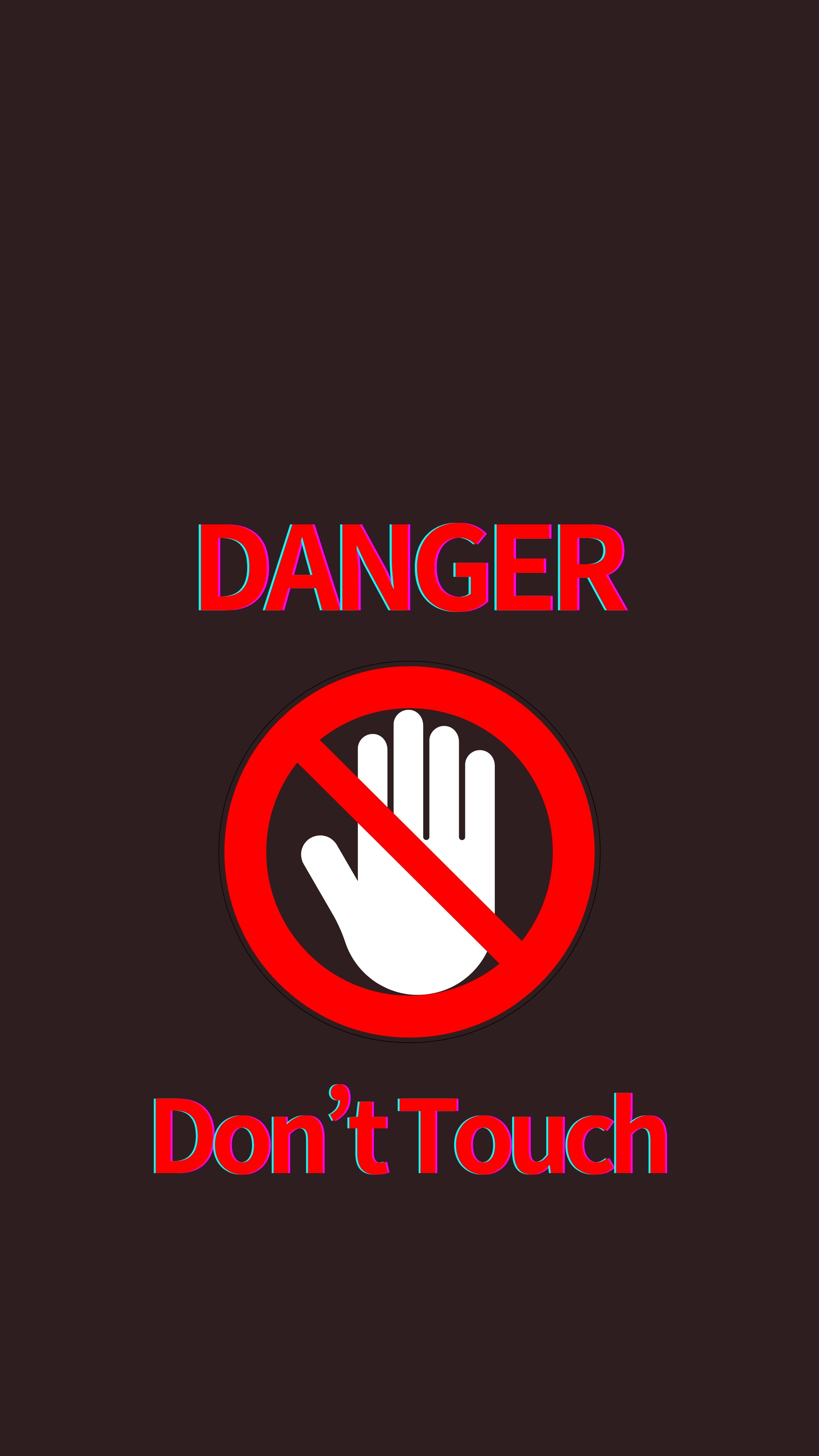 Danger Sign, Bold Colors, Warning Message, Eye-catching, 2160x3840 4K Phone
