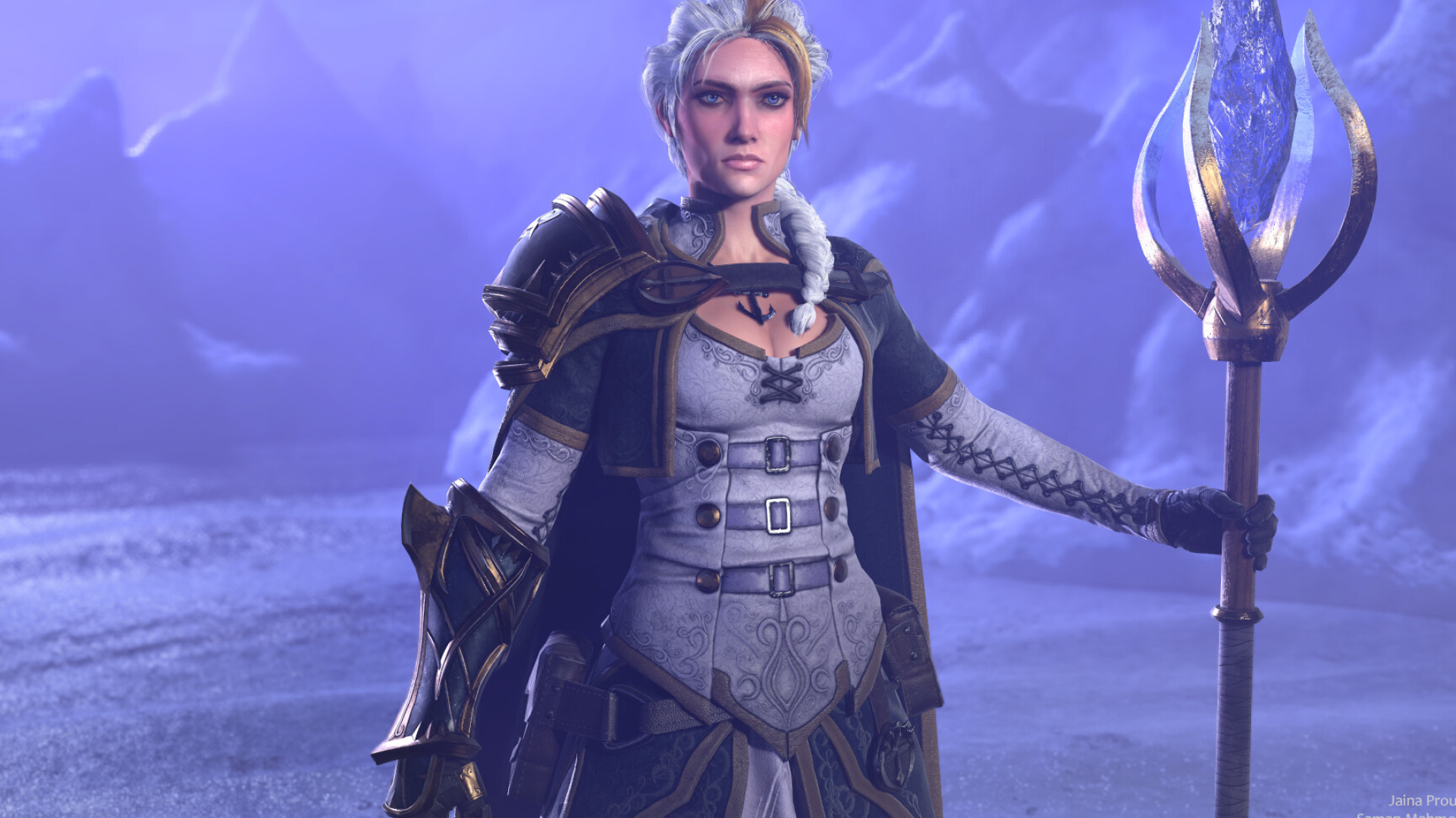 Jaina Proudmoore, Talented artist's creation, Lady of dignity, Inspirational character, 1920x1080 Full HD Desktop