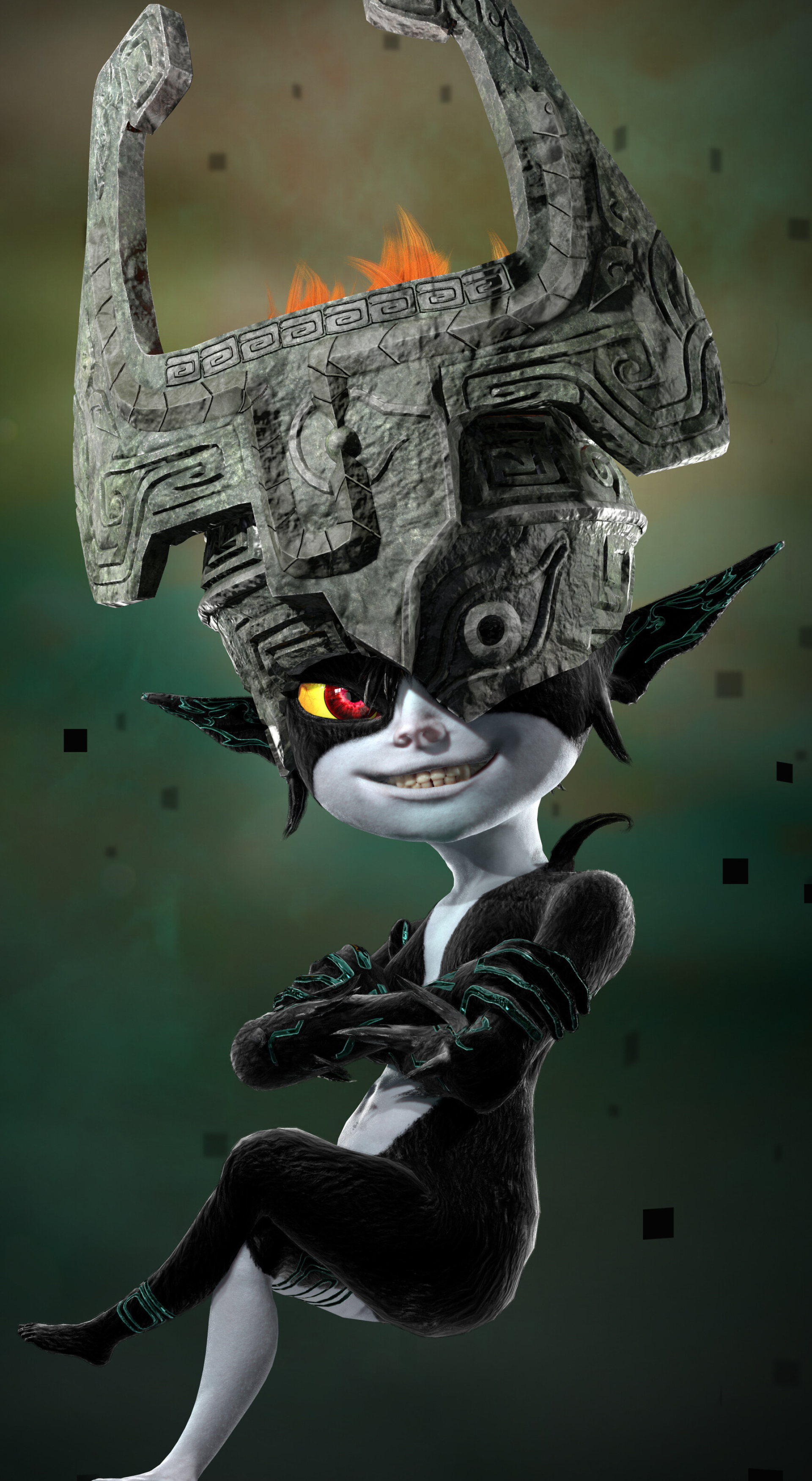 Midna, Twilight Princess, Fan art, ArtStation, 1920x3510 HD Phone