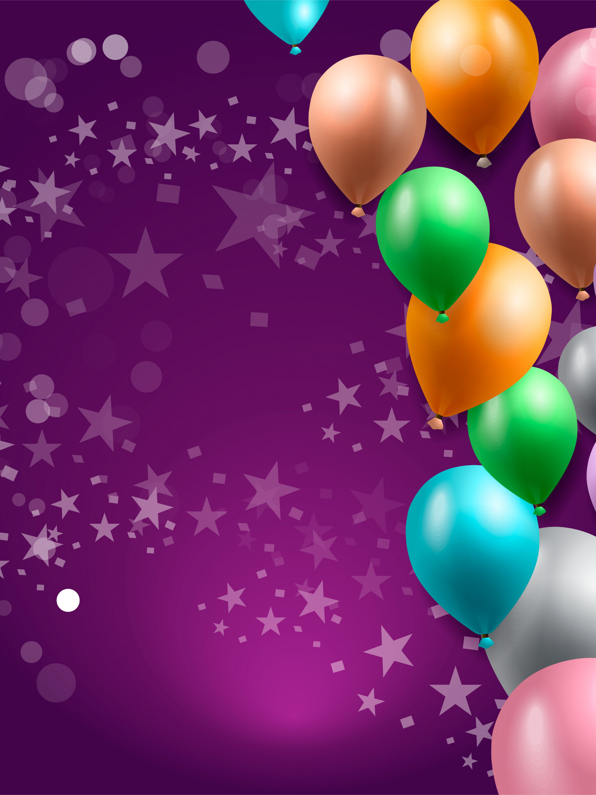 Birthday celebration background, Balloon wallpaper, Air balloon decor, 2050x2740 HD Phone