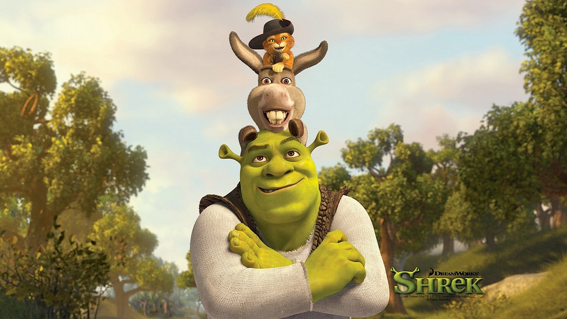 Shrek film, Animated comedy, Fairy tale parody, Memorable characters, 1920x1080 Full HD Desktop