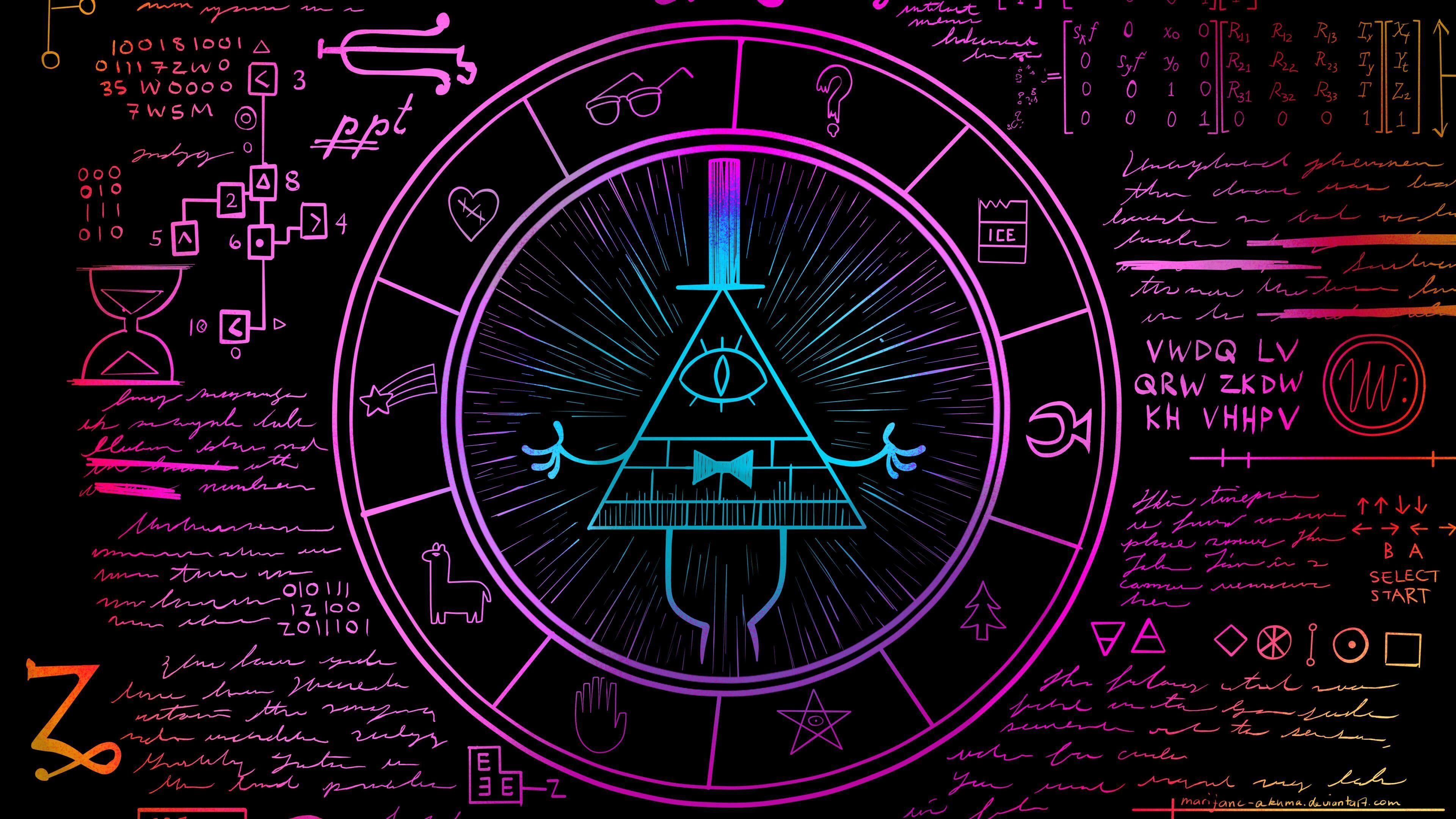 Zodiac, Gravity Falls Wallpaper, 3840x2160 4K Desktop